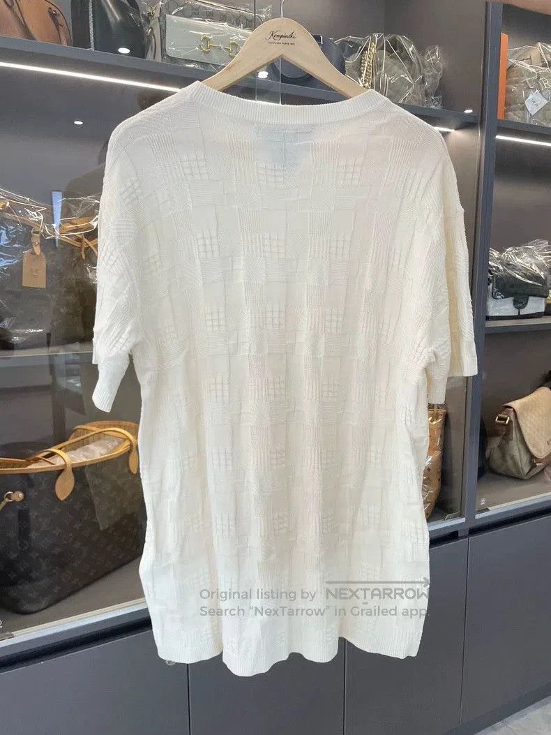 Louis Vuitton LV White Sailing Series Checkerboard Logo T. Size US L / EU 52-54 / 3 - 2 Thumbnail