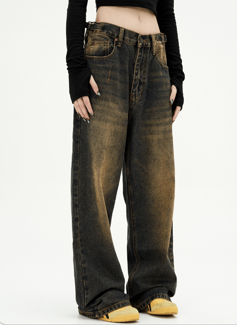 Japanese Brand × Jean Vintage distressed loose wide-leg men's Cleanfit jeans Size US 32 / EU 48 - 2 Thumbnail