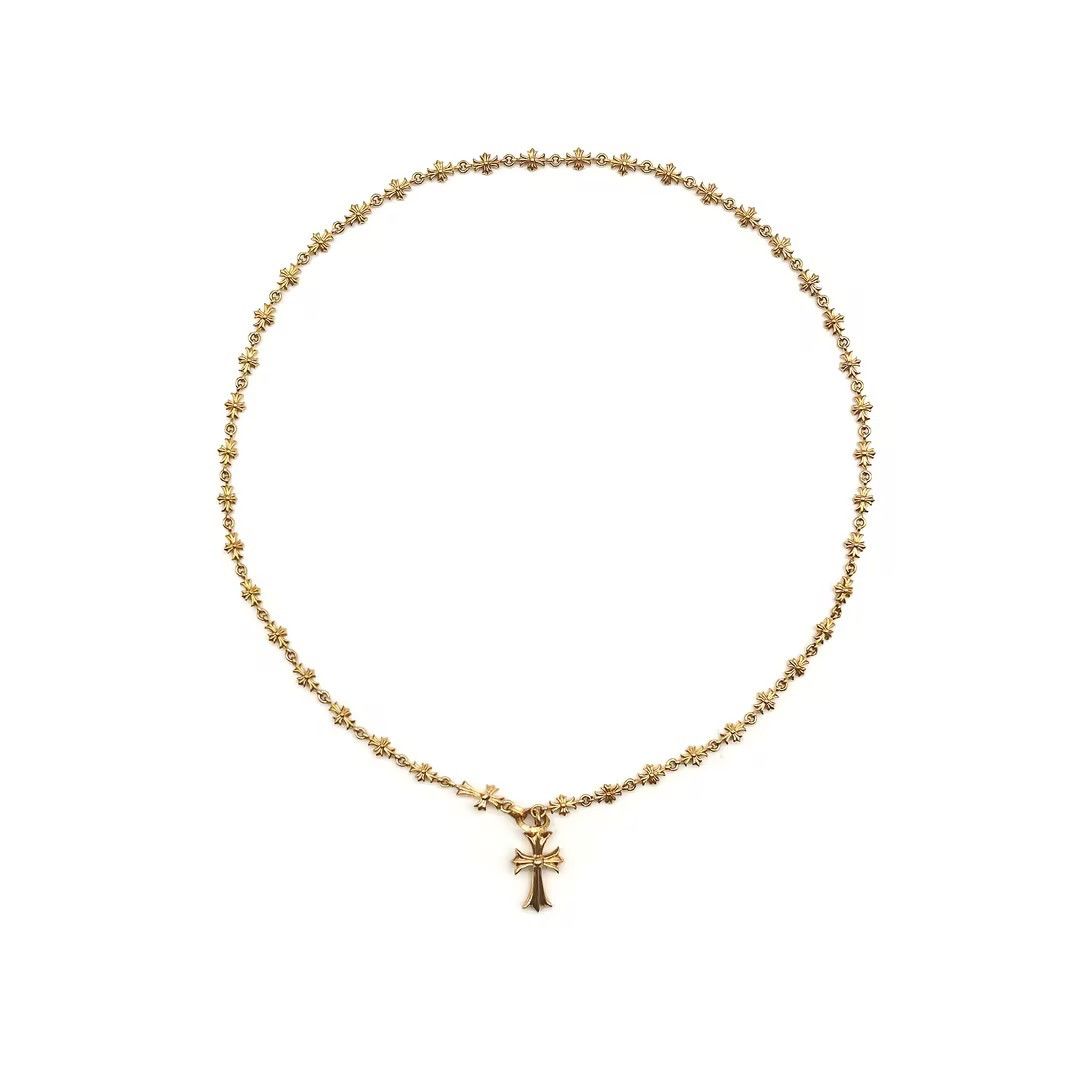 Chrome Hearts Chrome Hearts 22K Gold Tiny E Chokechain Necklace Size ONE SIZE - 1 Thumbnail