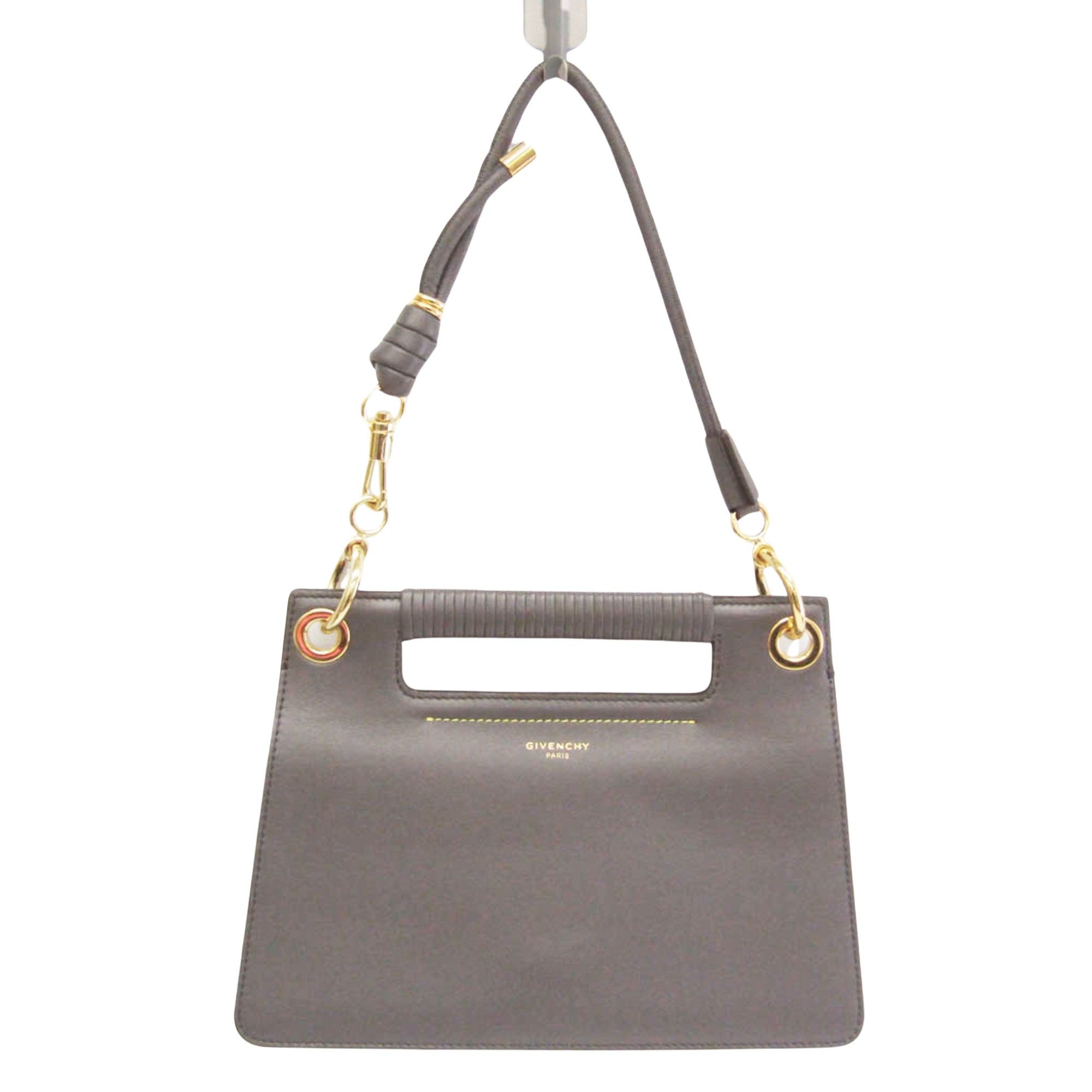 Grey Leather Shoulder Bag (Pre-Owned)