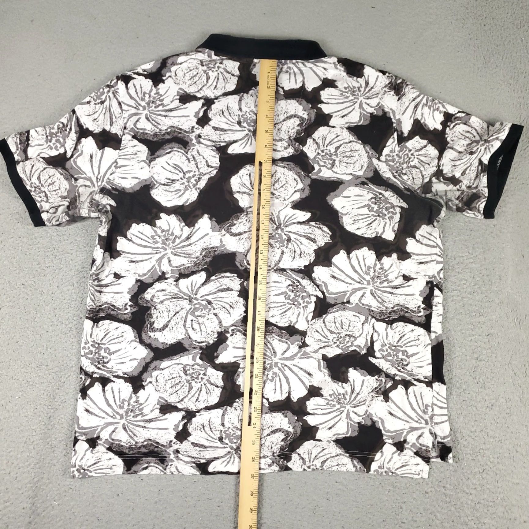 Robert Graham VINTAGE Robert Graham Polo Shirt Men 2XL Gray Floral Short Sleeve Casual Classic 90s Mens Size US XXL / EU 58 / 5 - 4 Thumbnail