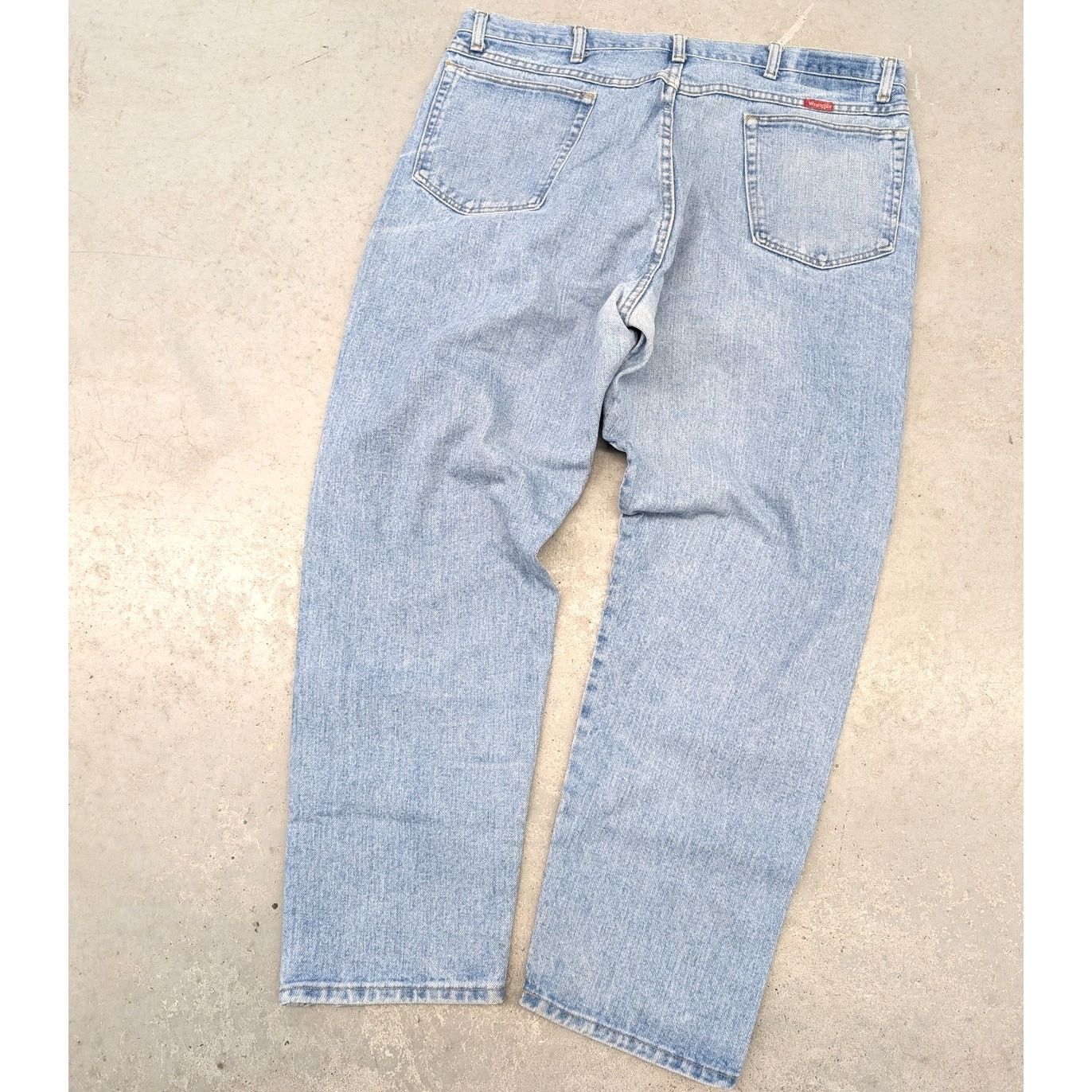 Vintage × Wrangler Vintage late 80s Wrangler Boot Zipper light blue denim jeans Size US 38 / EU 54 - 1 Thumbnail