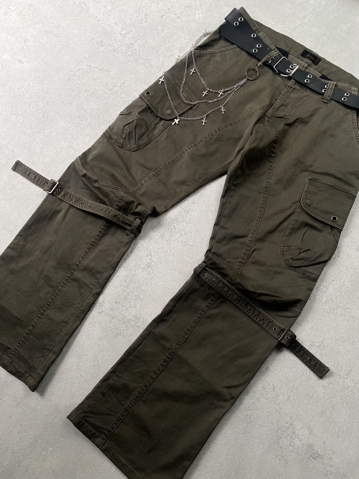 Tete Homme tete homme bootcut bondage cargo pants Size US 33 - 2 Thumbnail