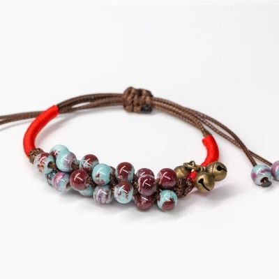 Handmade Good Lucky Ceramic Bracelet Jewelry Gift For Her Size ONE SIZE - 1 Preview
