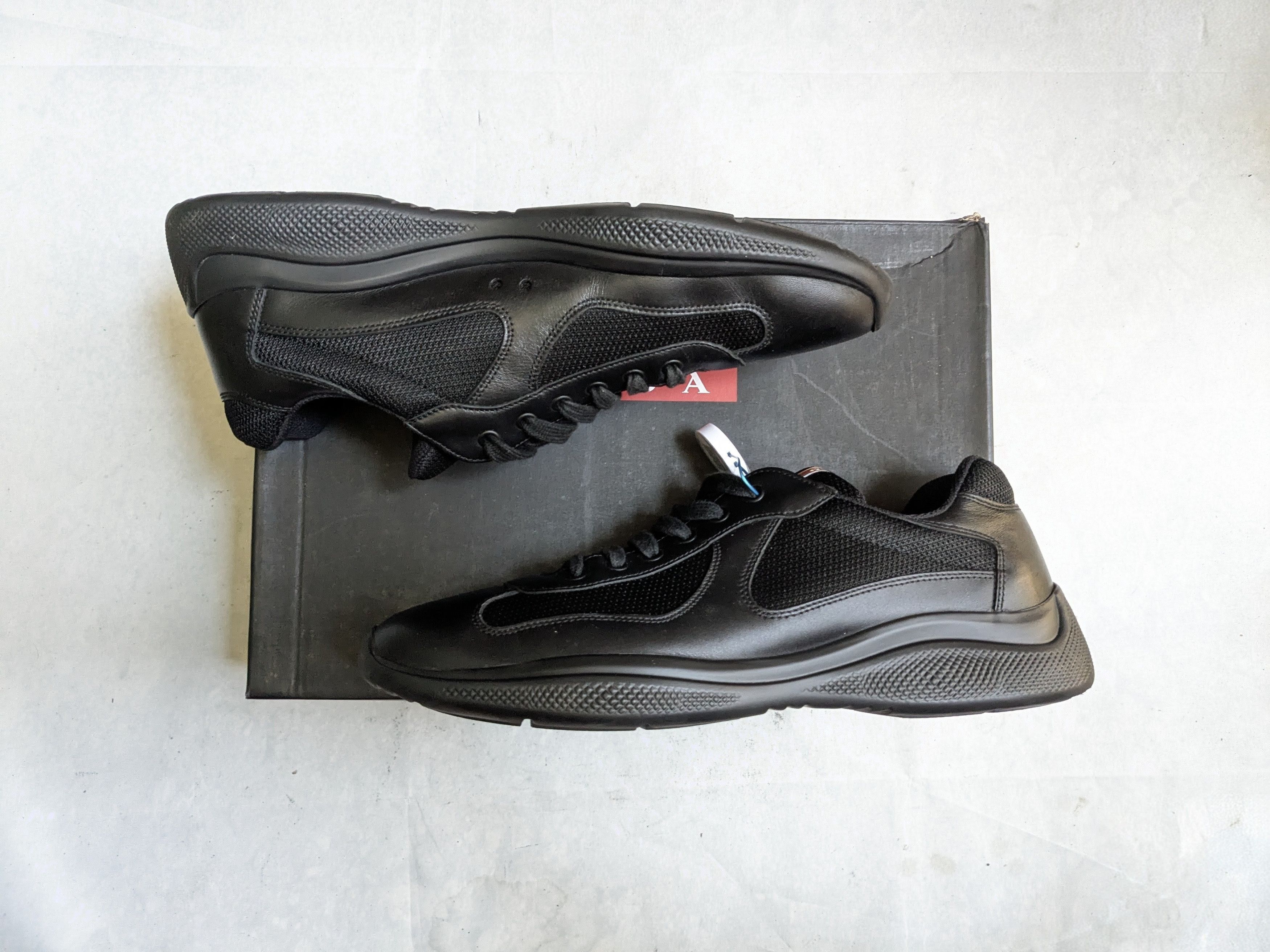 Prada Prada America's Cup Sneakers Black Red 13 Low Tops Leather Size US 13 / EU 46 - 4 Thumbnail