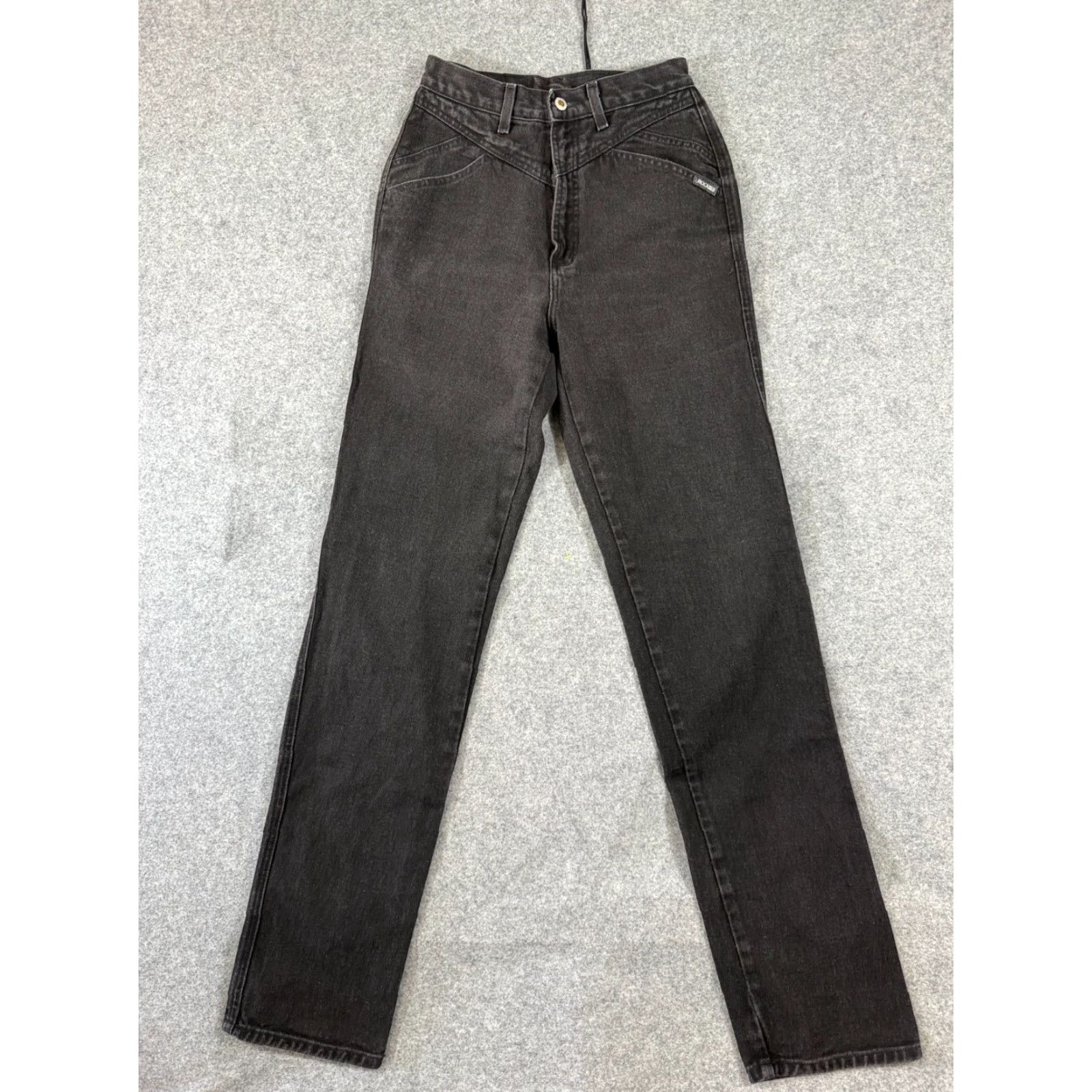 Vintage VINTAGE Rockies Rocky Mountain Jeans Womens 10 Black Denim 90s Western Bareback Zip Button Pockets Jeans Mens? Womens Size 27" / US 4 / IT 40 - 3 Thumbnail