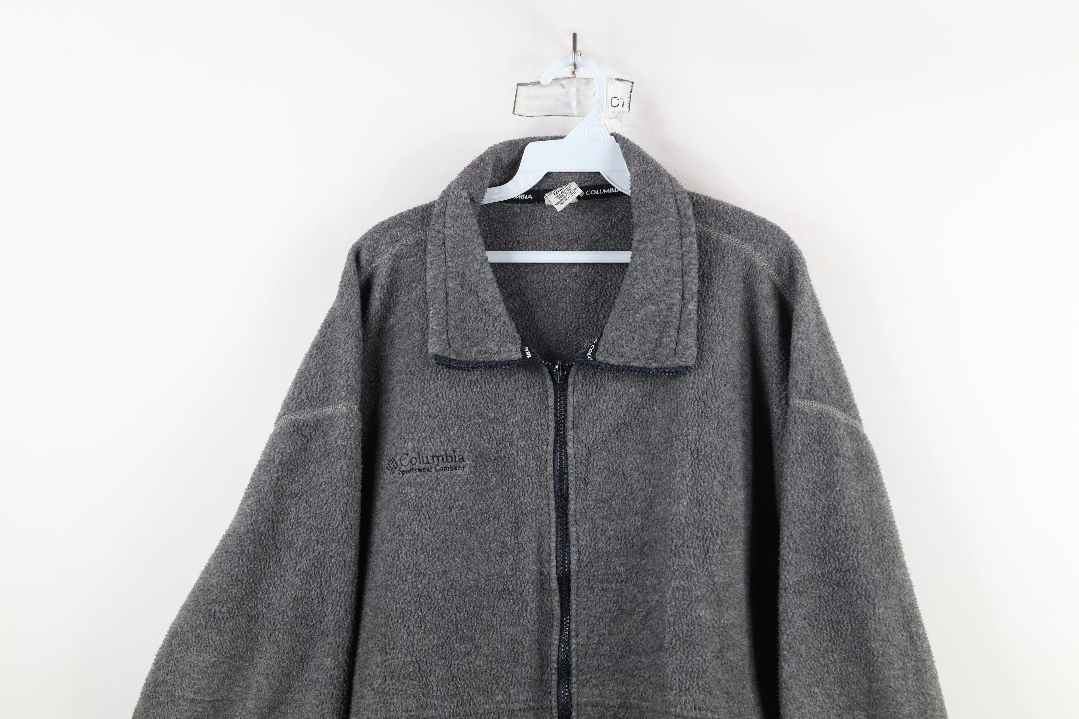 Columbia × Vintage Vintage 90s Columbia Faded Full Zip Fleece Jacket Gray USA Size US XL / EU 56 / 4 - 2 Thumbnail