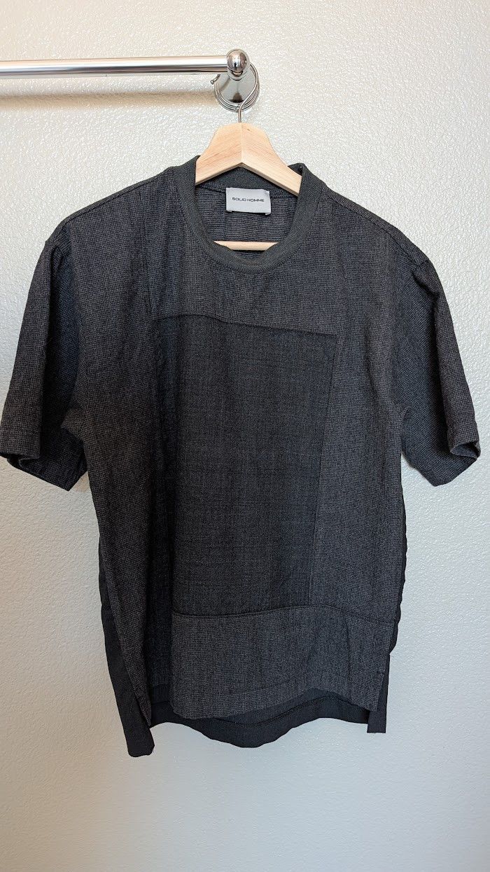 Solid Homme Wool Blend T-Shirt Size US S / EU 44-46 / 1 - 1 Thumbnail