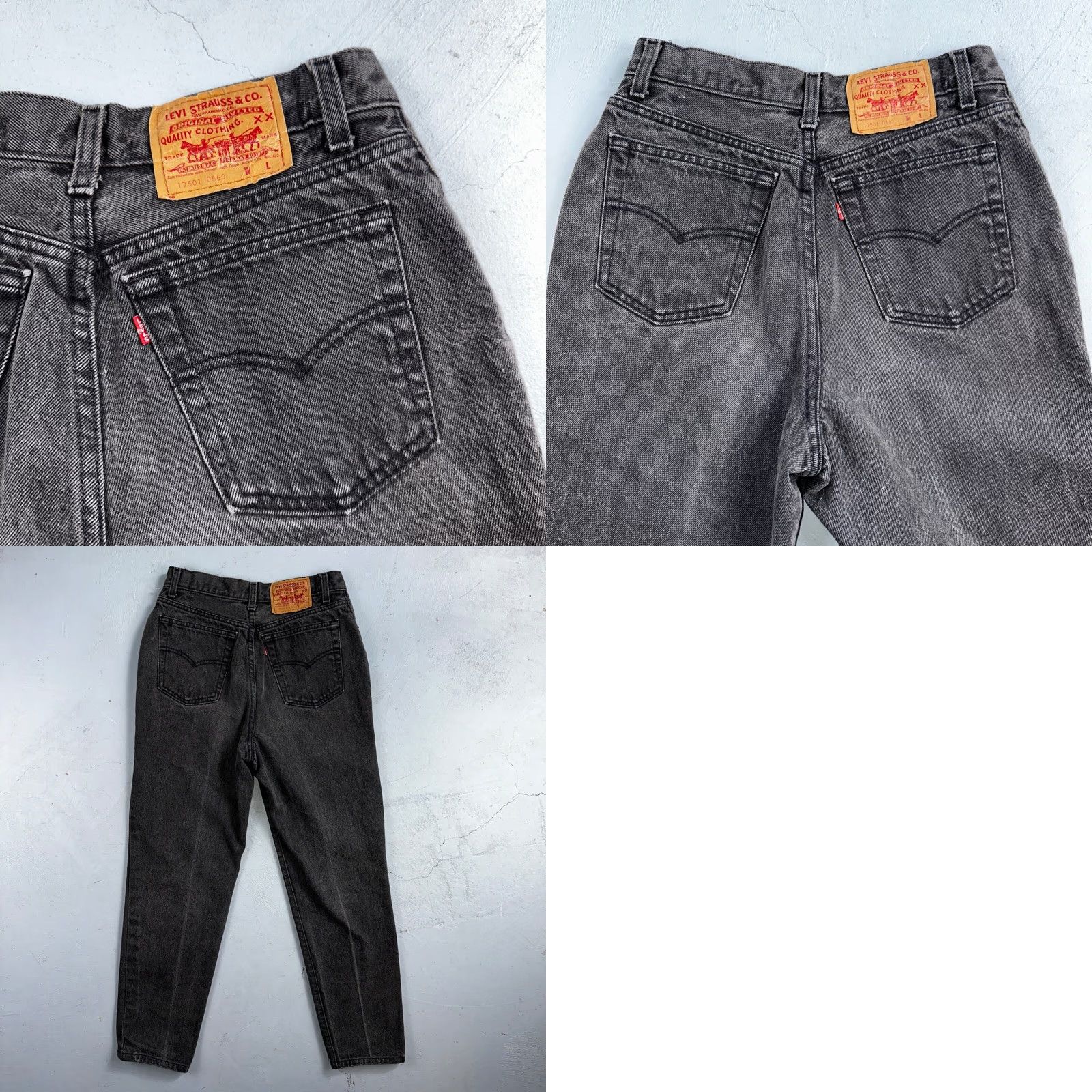 Levi's VINTAGE Levi's 501 Jeans Woman 27x26 Black Wash 90s USA Straight Leg Classic Fit 501 Series Size 27" / US 4 / IT 40 - 10 Thumbnail