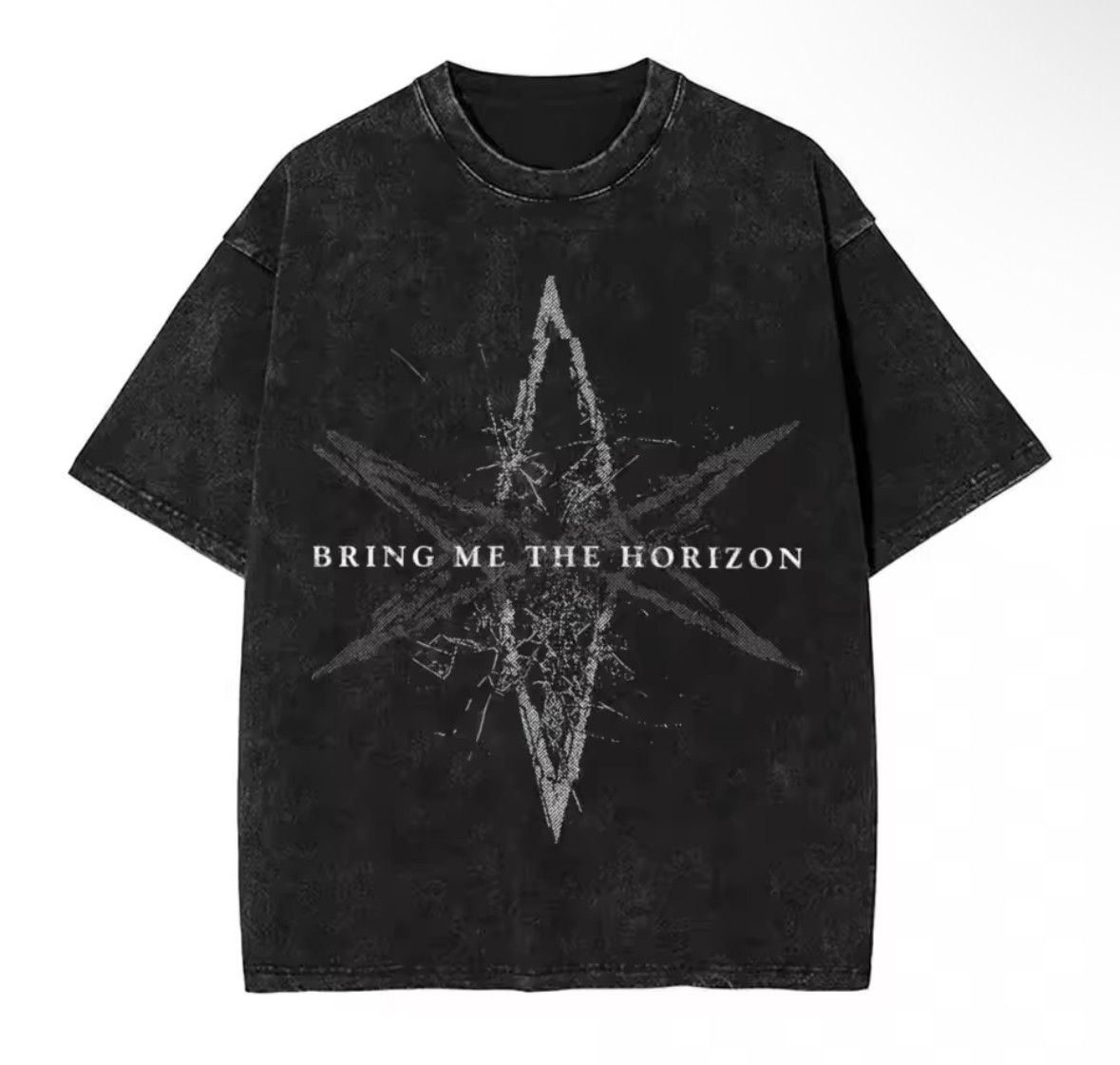 Japanese Brand Rare Y2K Hip Hop Bring Me Horizon Star Washed T-Shirt Size US M / EU 48-50 / 2 - 1 Thumbnail