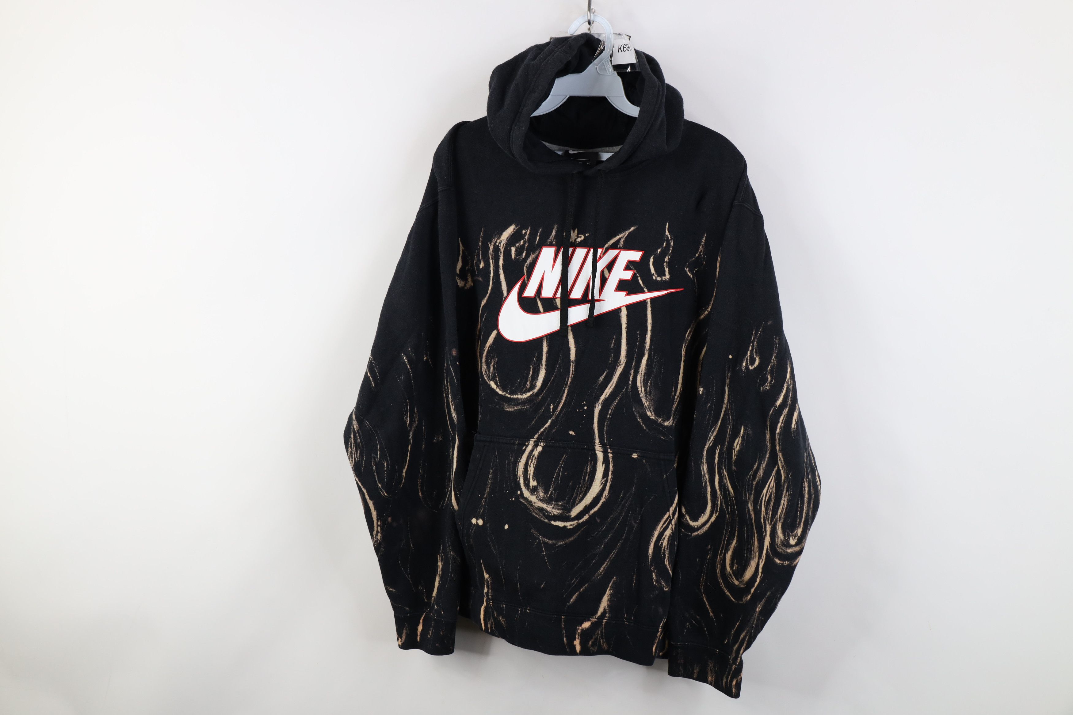 Nike Vintage Y2K Nike Fire Flames Travis Scott Big Swoosh Hoodie Size US XL / EU 56 / 4 - 1 Thumbnail