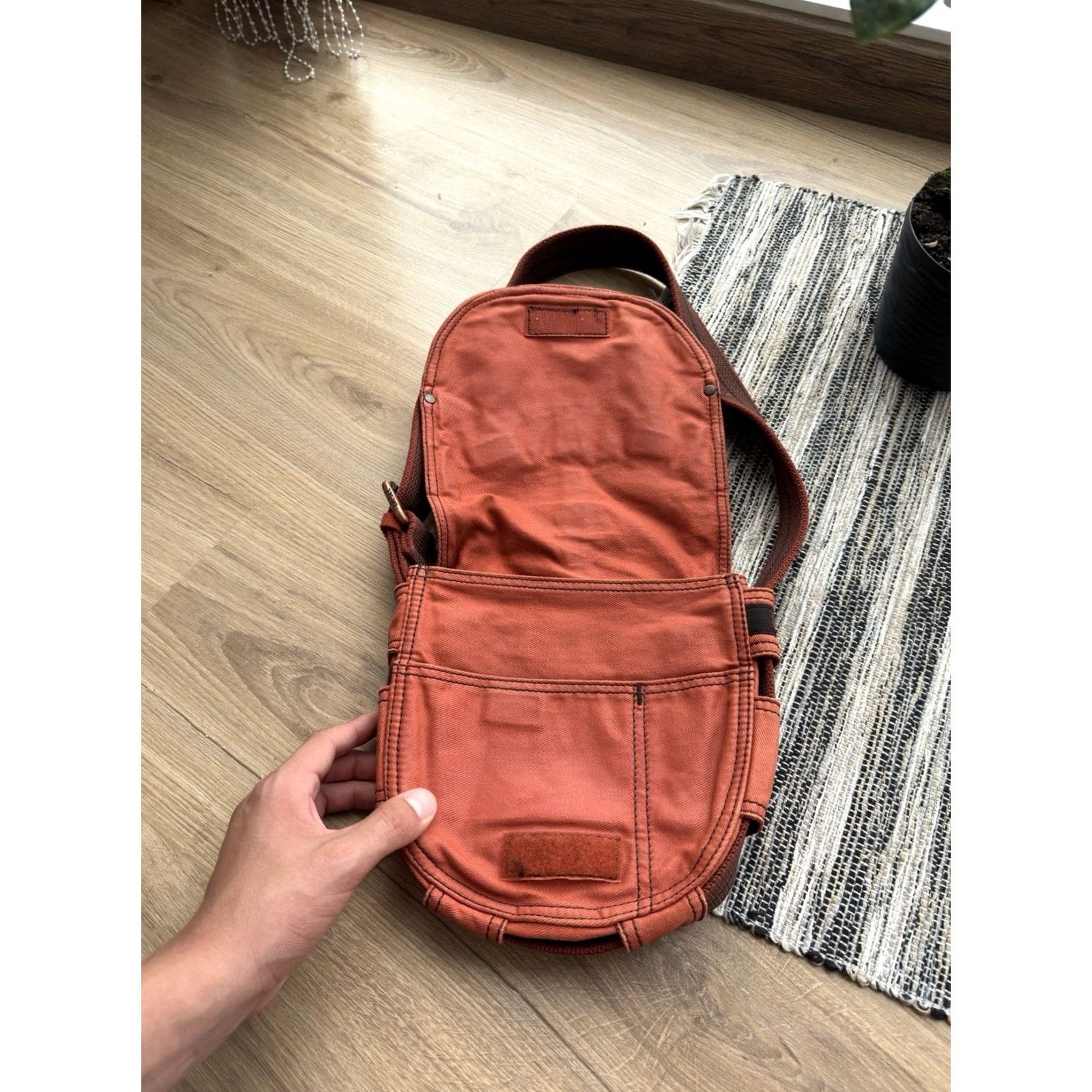 Diesel VINTAGE DIESEL Shoulder Bag Unisex Adults Medium Coral Orange 90s Y2K Avant Garde Crossbody Bag Size ONE SIZE - 5 Thumbnail