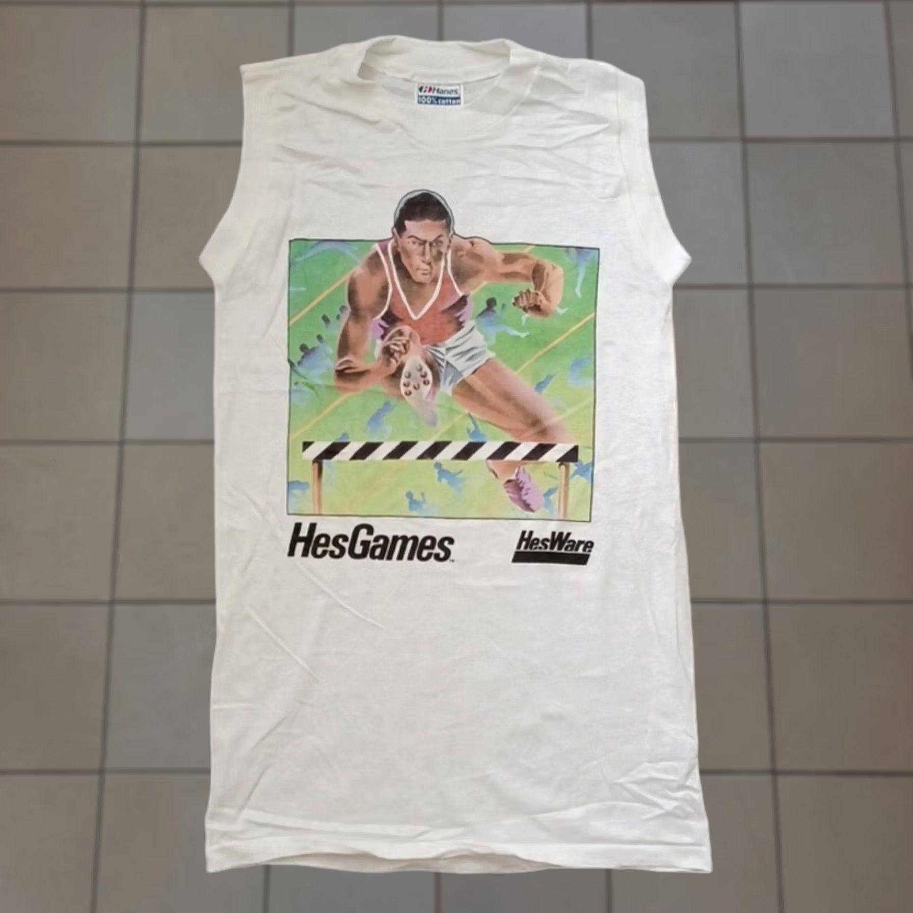 Hanes HesWare HesGames Men Shirt S White Commodore 64 Muscle Sleeveless Tank Deadstock Size US S / EU 44-46 / 1 - 1 Thumbnail