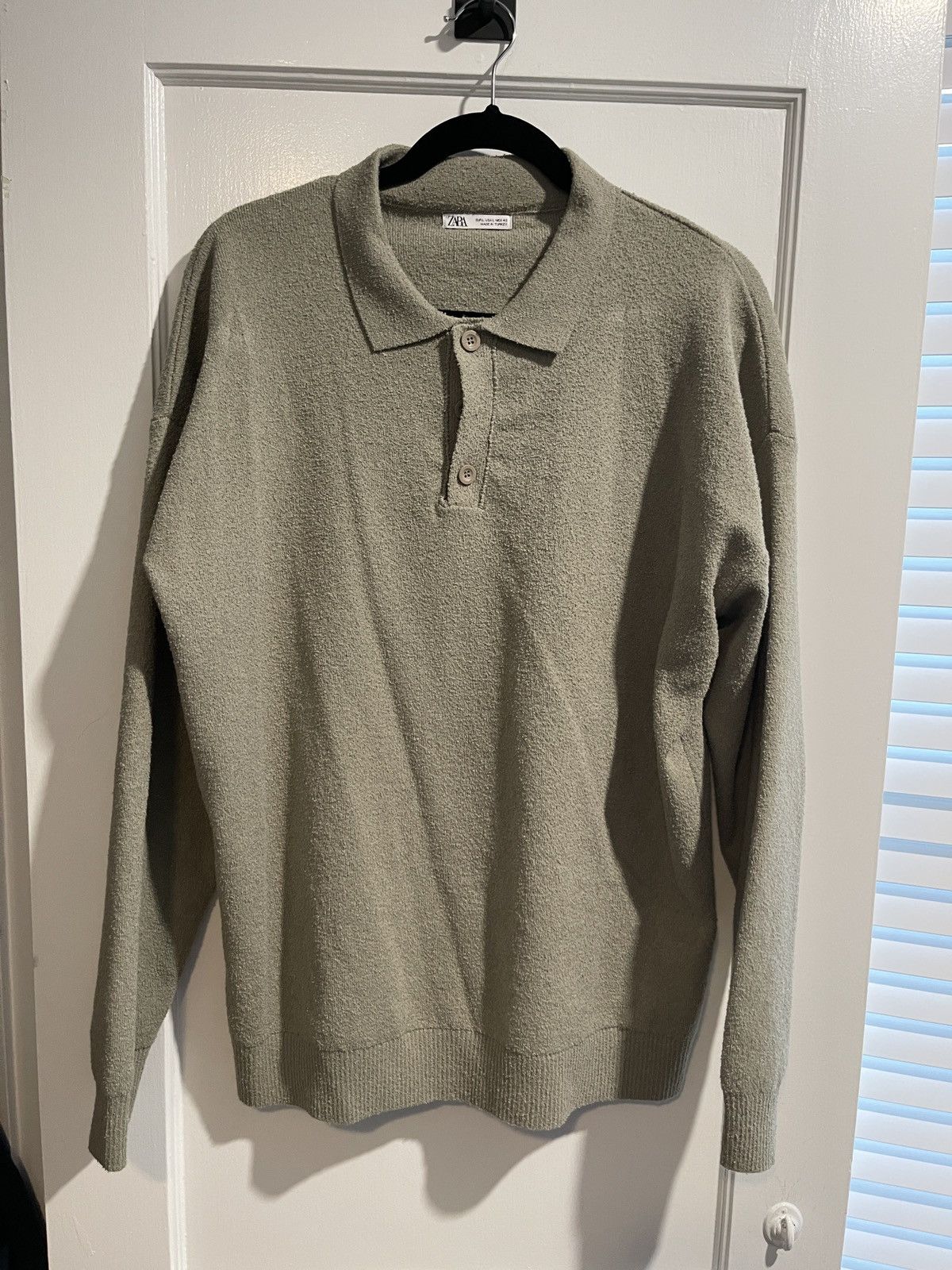 Zara Zara Green Boucle Polo Size large Size US L / EU 52-54 / 3 - 1 Thumbnail
