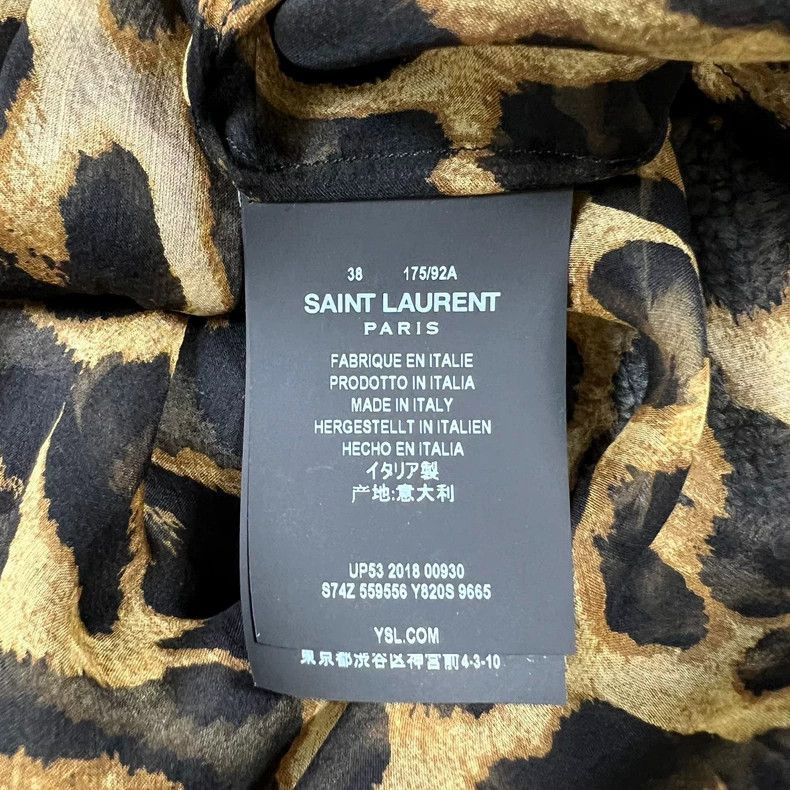 Saint Laurent Paris Saint Laurent Paris 19ss mulberry silk leopard print shirt- Size US XS / EU 42 / 0 - 5 Thumbnail