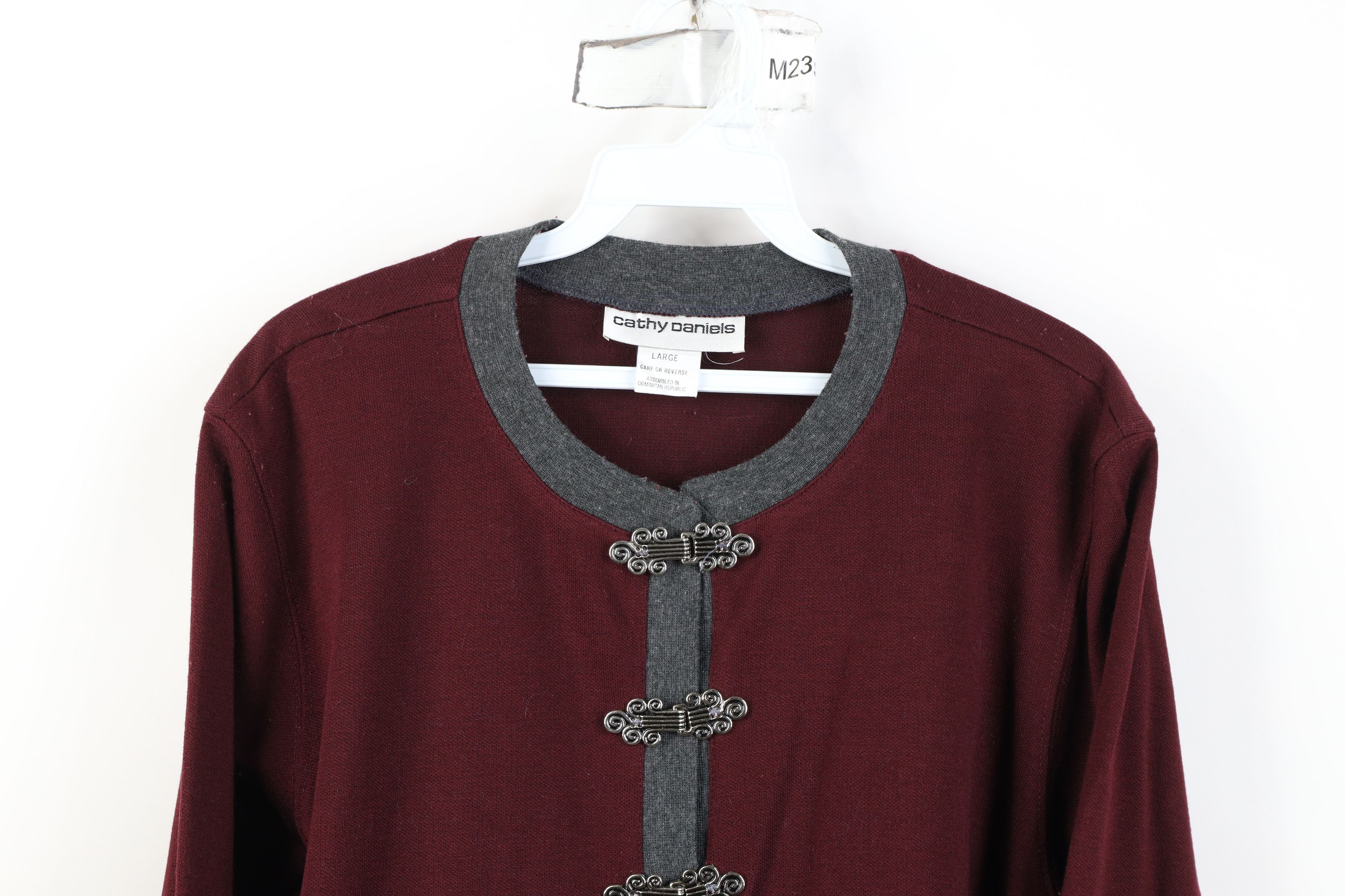 Vintage Vintage 90s Streetwear Clasp Knit Long Sleeve Henley T-Shirt Size L / US 10 / IT 46 - 2 Thumbnail