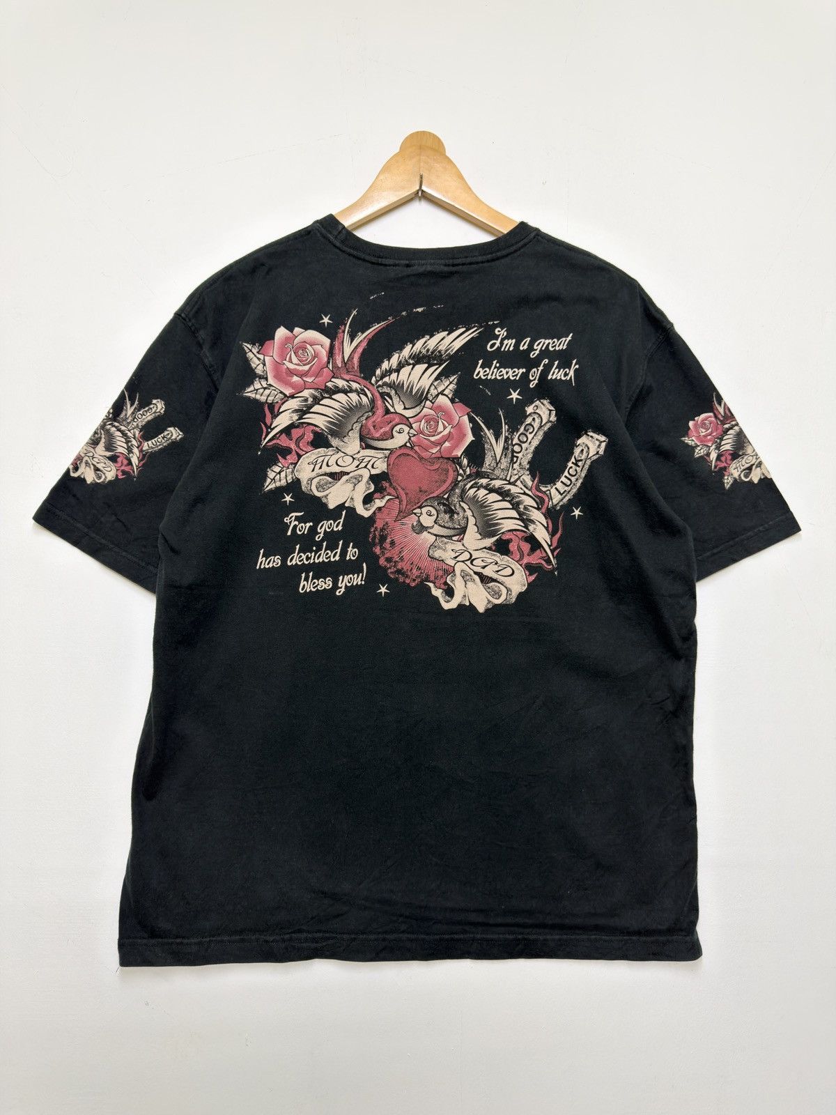 Vintage Vintage Blood Message Swallow Tattoo Graphic Tee Japan Size US S / EU 44-46 / 1 - 2 Thumbnail