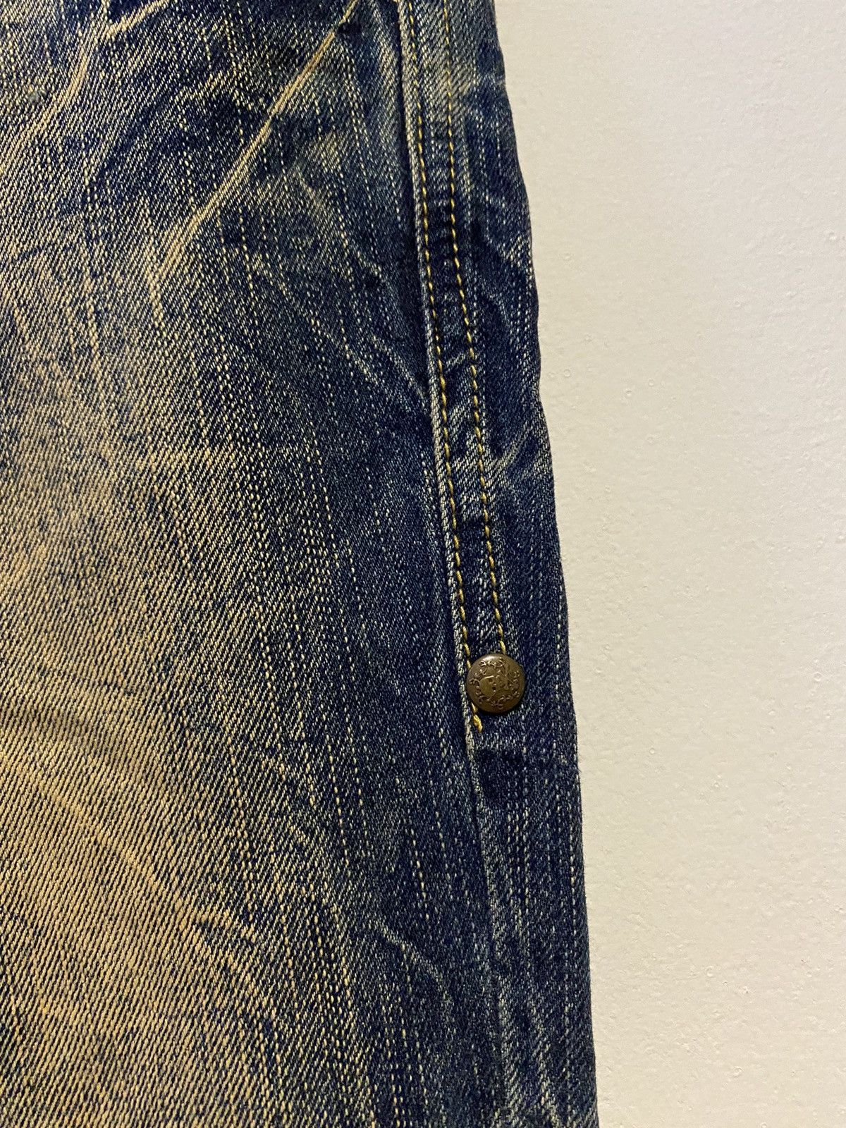 Japanese Brand Blow By Blue Distressed Denim Jeans Size US 30 / EU 46 - 4 Thumbnail