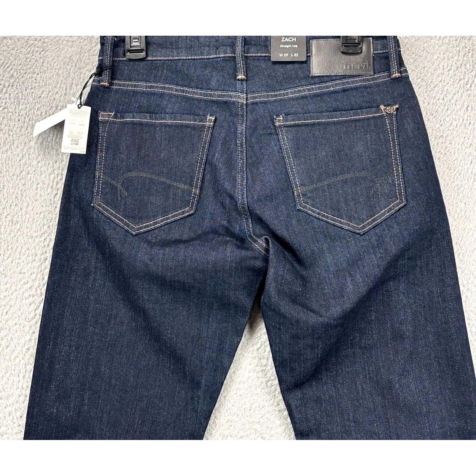 Mavi Mavi Zack Jeans Mens 29X32 Blue Distressed Straight Stretch 5 Pocket Denim NEW Size US 29 - 4 Thumbnail