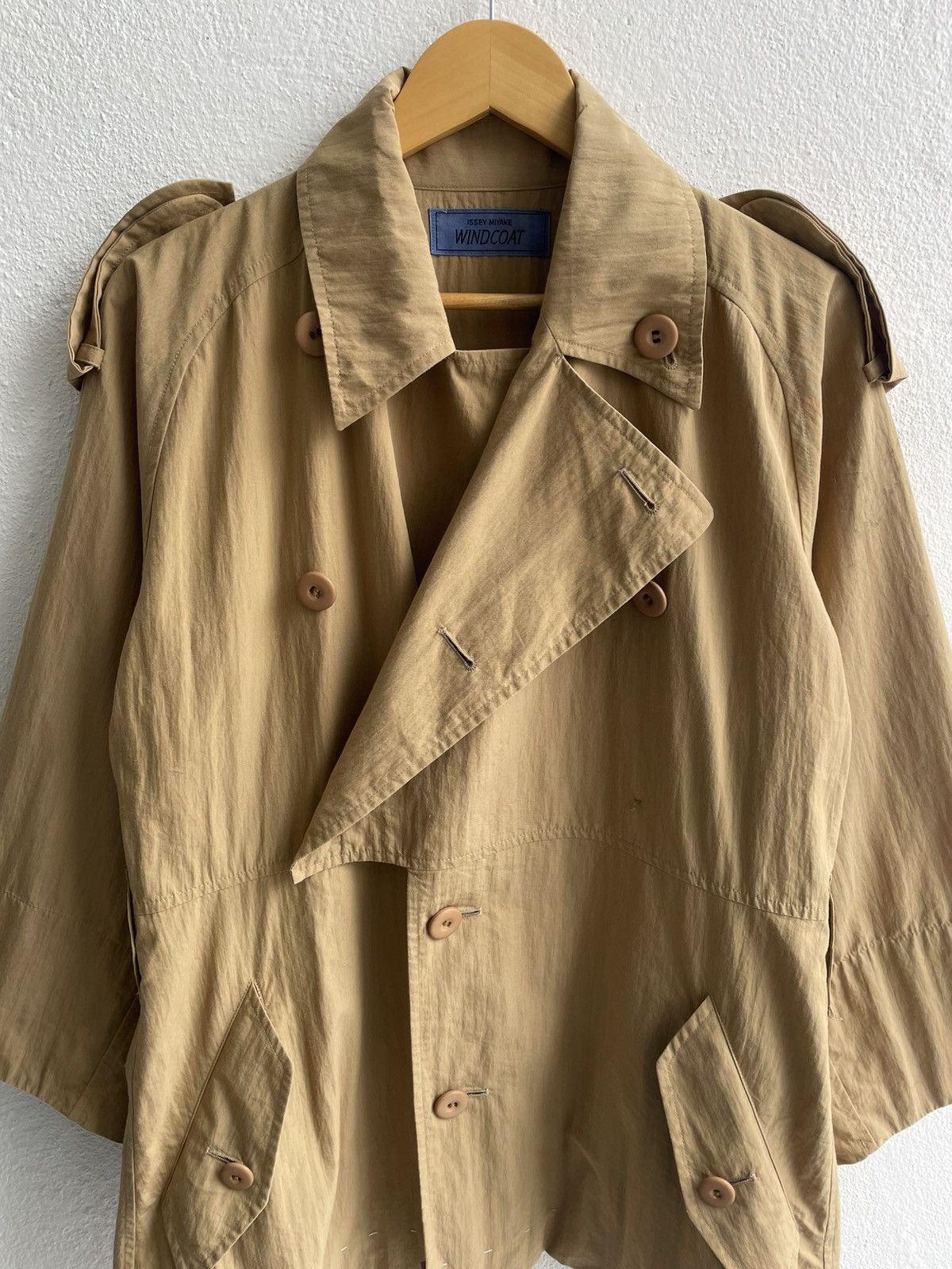 Issey Miyake Vintage 80's Issey Miyake Windcoat Oversize Long Coat Size US S / EU 44-46 / 1 - 5 Thumbnail