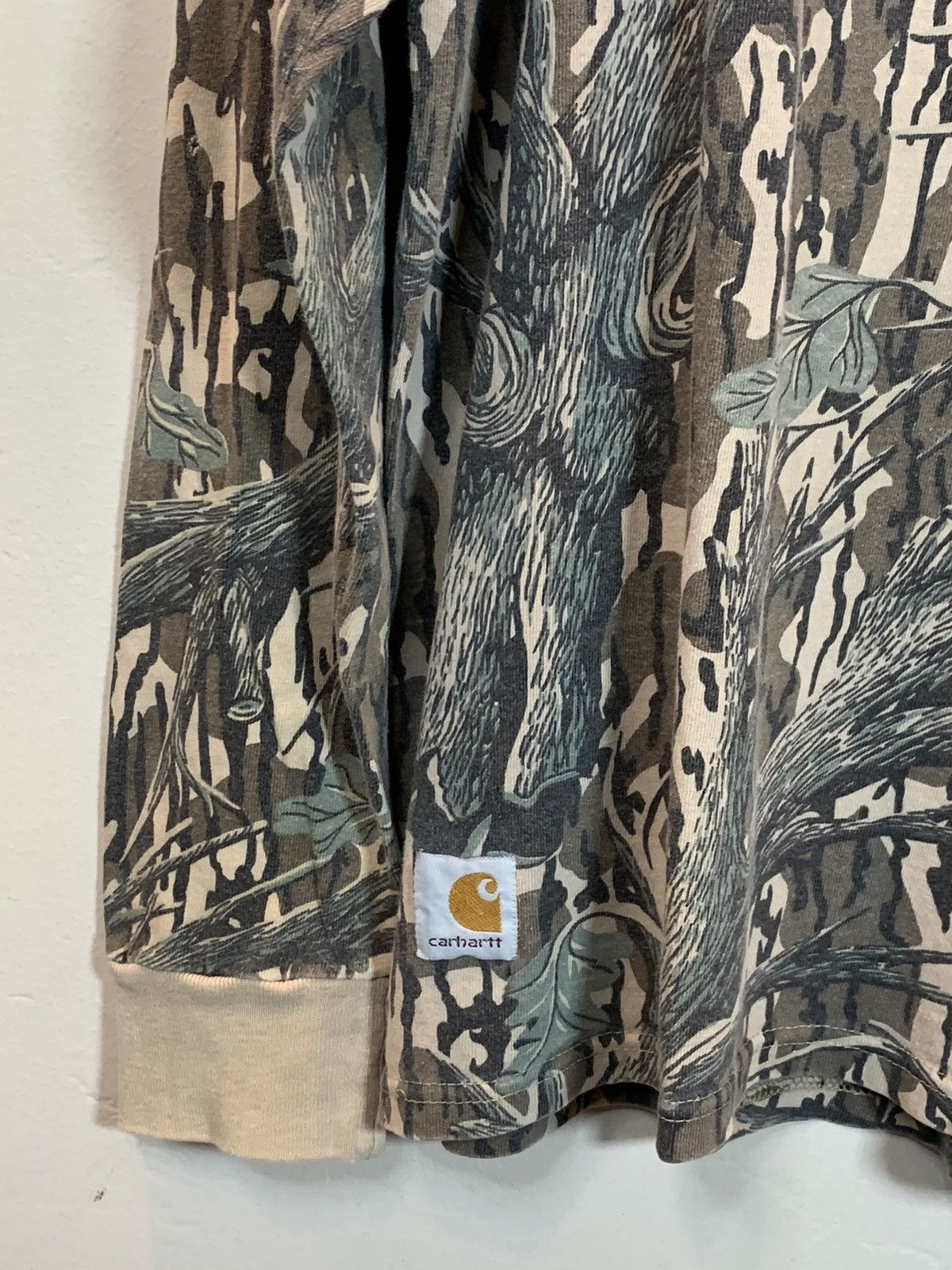 Carhartt *RARE* Vintage 80s Carhartt x Mossy Oak Camo LS Pocket Shirt Size US XL / EU 56 / 4 - 3 Thumbnail