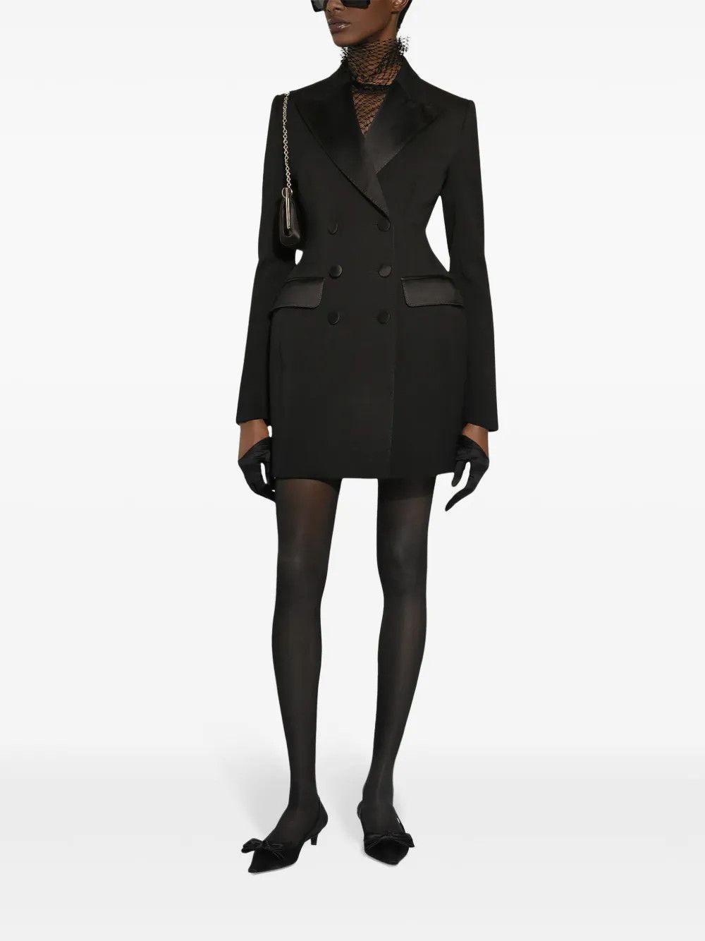 Dolce & Gabbana o1y0825 Crepe Coat in Black Size M / US 6-8 / IT 42-44 - 3 Thumbnail