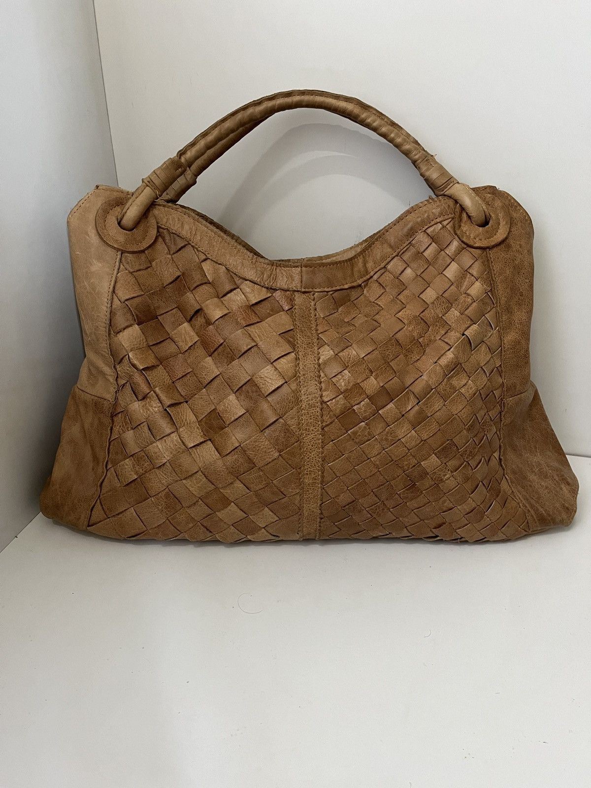 GOA GOA Natural Cowhide Woven Patchwork Bag Size ONE SIZE - 1 Thumbnail