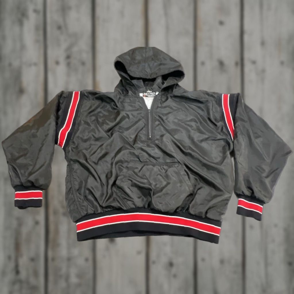 Vintage VINTAGE Butwin Hooded Pullover Jacket Men’s Large Sports Black Union Made USA Jacket Nylon Softshell Windbreaker Zip Hooded Casual Mens $ Size US L / EU 52-54 / 3 - 1 Thumbnail