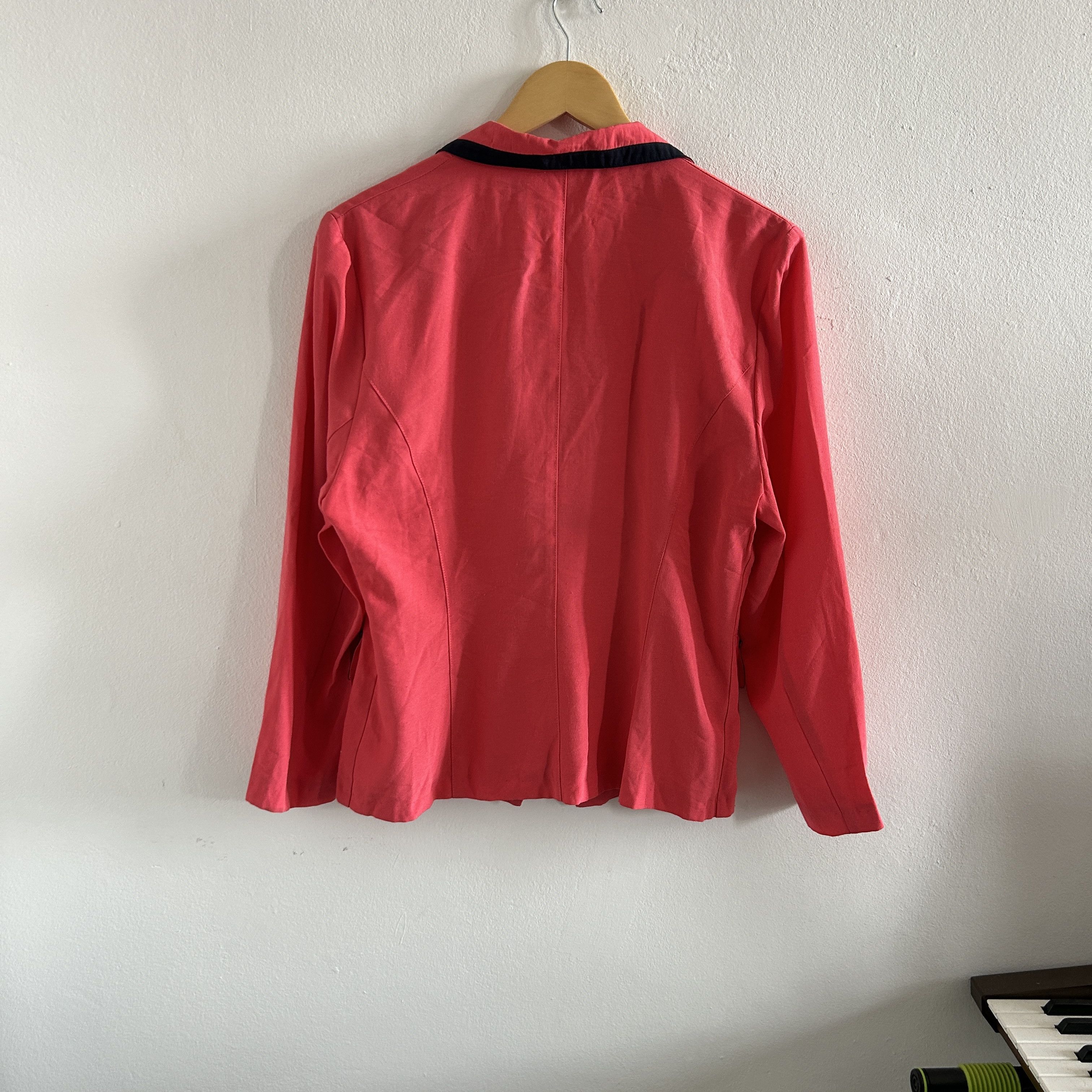 Vintage Vintage 90s Coral Pink Designer Blazer Size S / US 4 / IT 40 - 10 Thumbnail