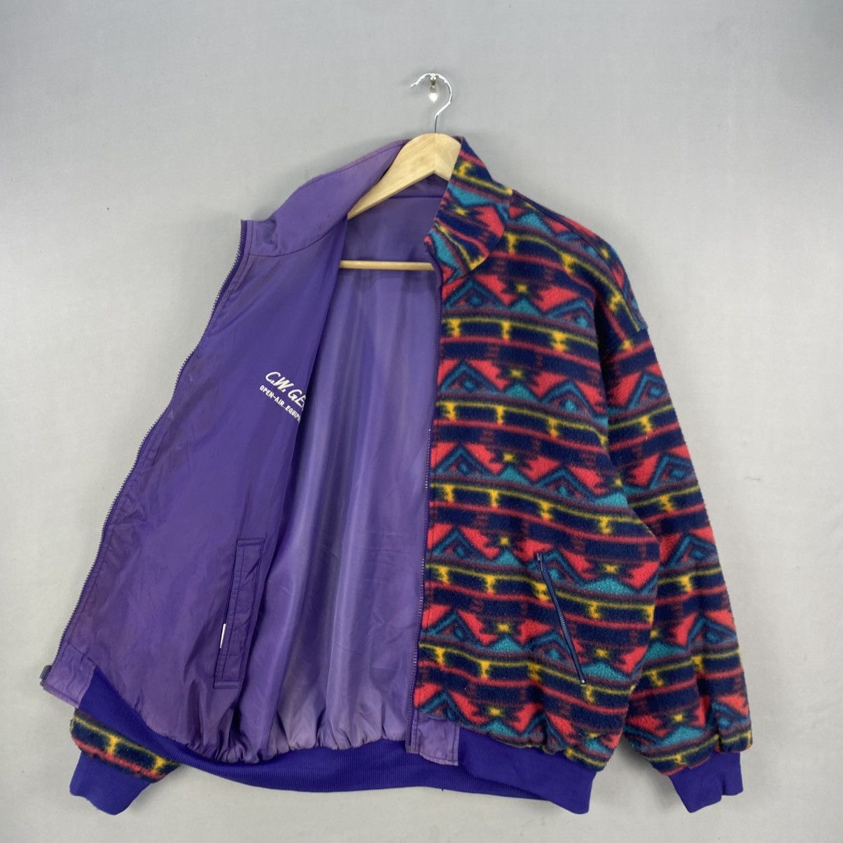 Japanese Brand Vintage C.W.Gear Riversible Navajo Bomber Jacket Size US L / EU 52-54 / 3 - 11 Thumbnail