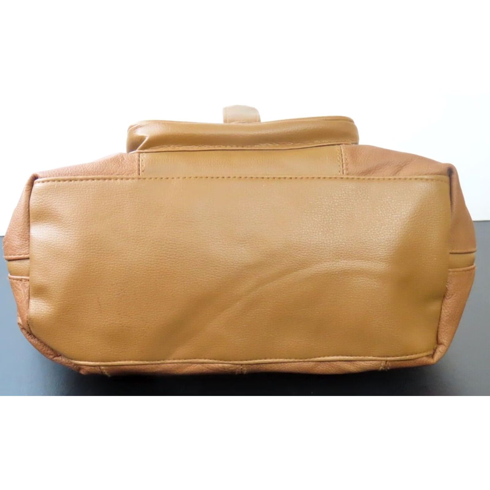 Vintage Vallemosso Leather Brown Purse Women Shoulder Bag Medium Hand Purse 2 Handle Fashion Womens Brown Leather Bag Size ONE SIZE - 5 Thumbnail