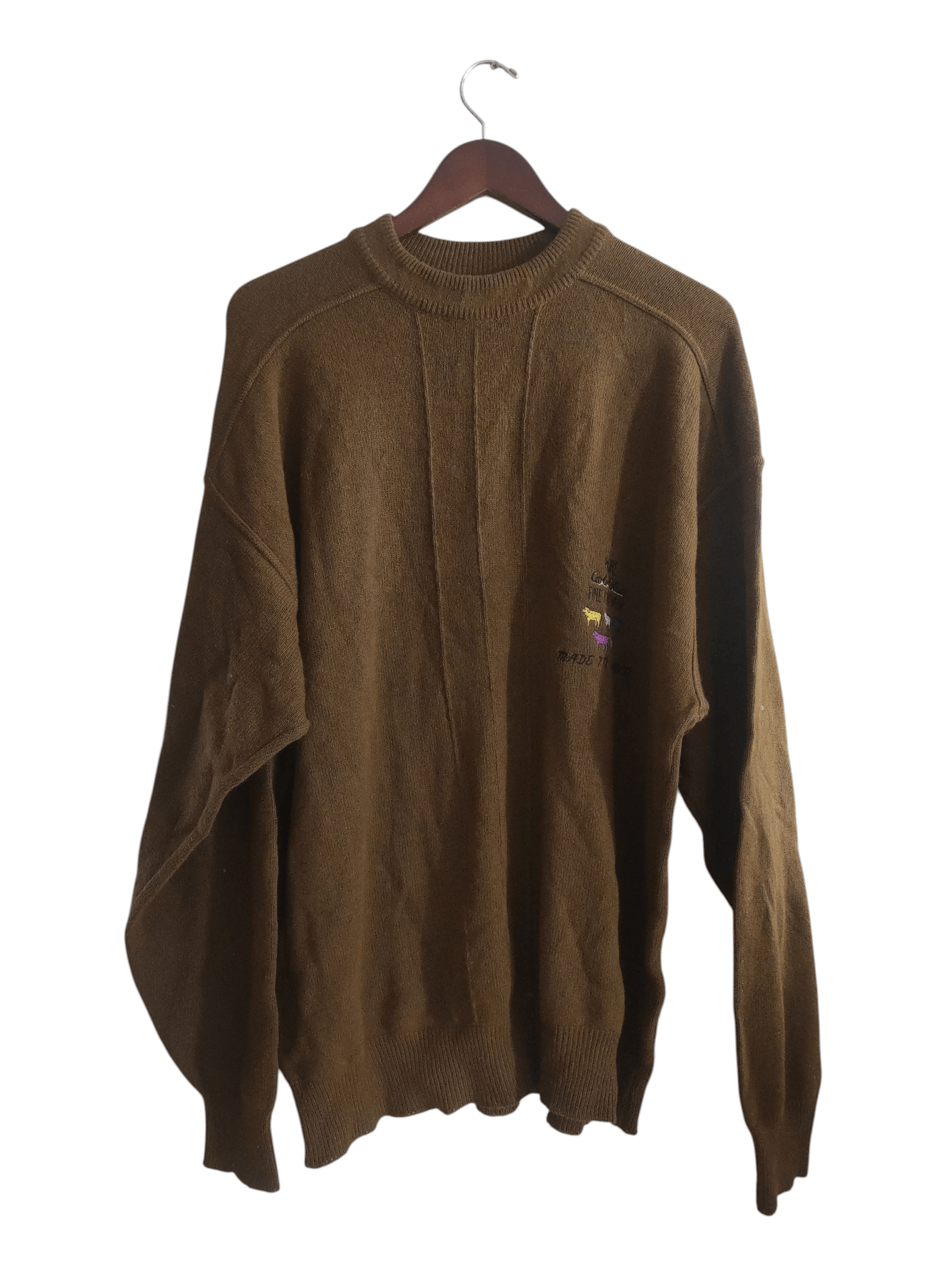 Carlo Colucci CARLO COLUCCI Jumper Graphic Sheep Wool KnitWear Sweater Size US XL / EU 56 / 4 - 3 Thumbnail