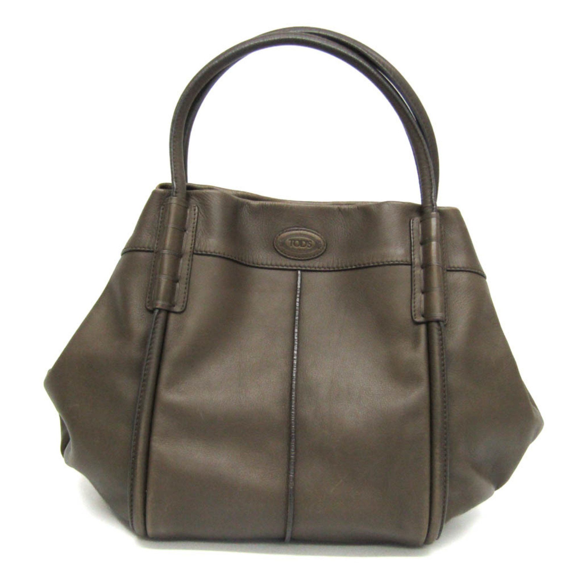 image of Tods Tod's Women's Leather Tote Bag Khaki