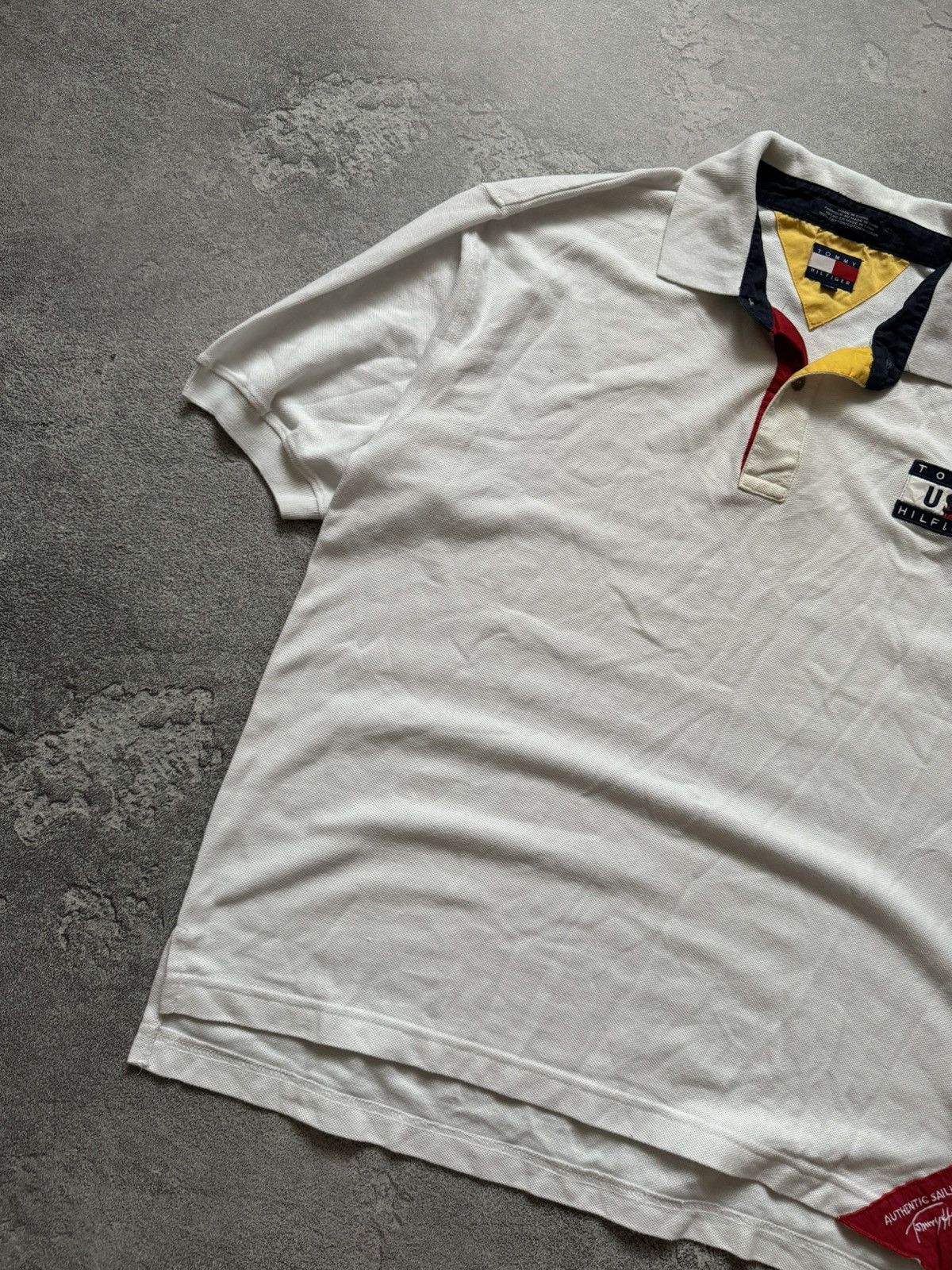 Tommy Hilfiger × Vintage Tommy Hilfiger XL vintage USA 🇺🇸 polo tee T-shirt rugby Size US XL / EU 56 / 4 - 8 Thumbnail