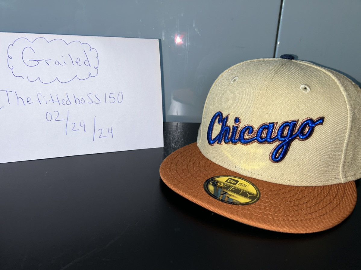 image of Hat Club Burdeens Off The Dome Chicago White Sox Size 75/8 in Brown, Men's