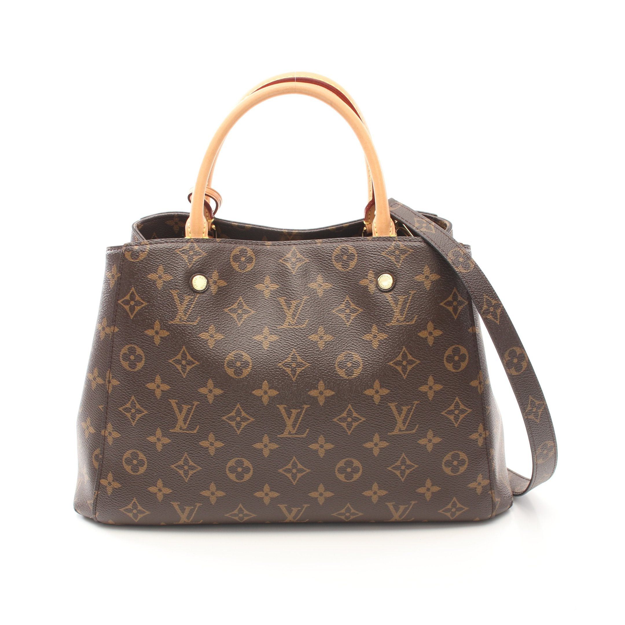 Louis Vuitton Louis Vuitton Montaigne Mm Monogram Handbag Leather Brown Size ONE SIZE - 1 Thumbnail