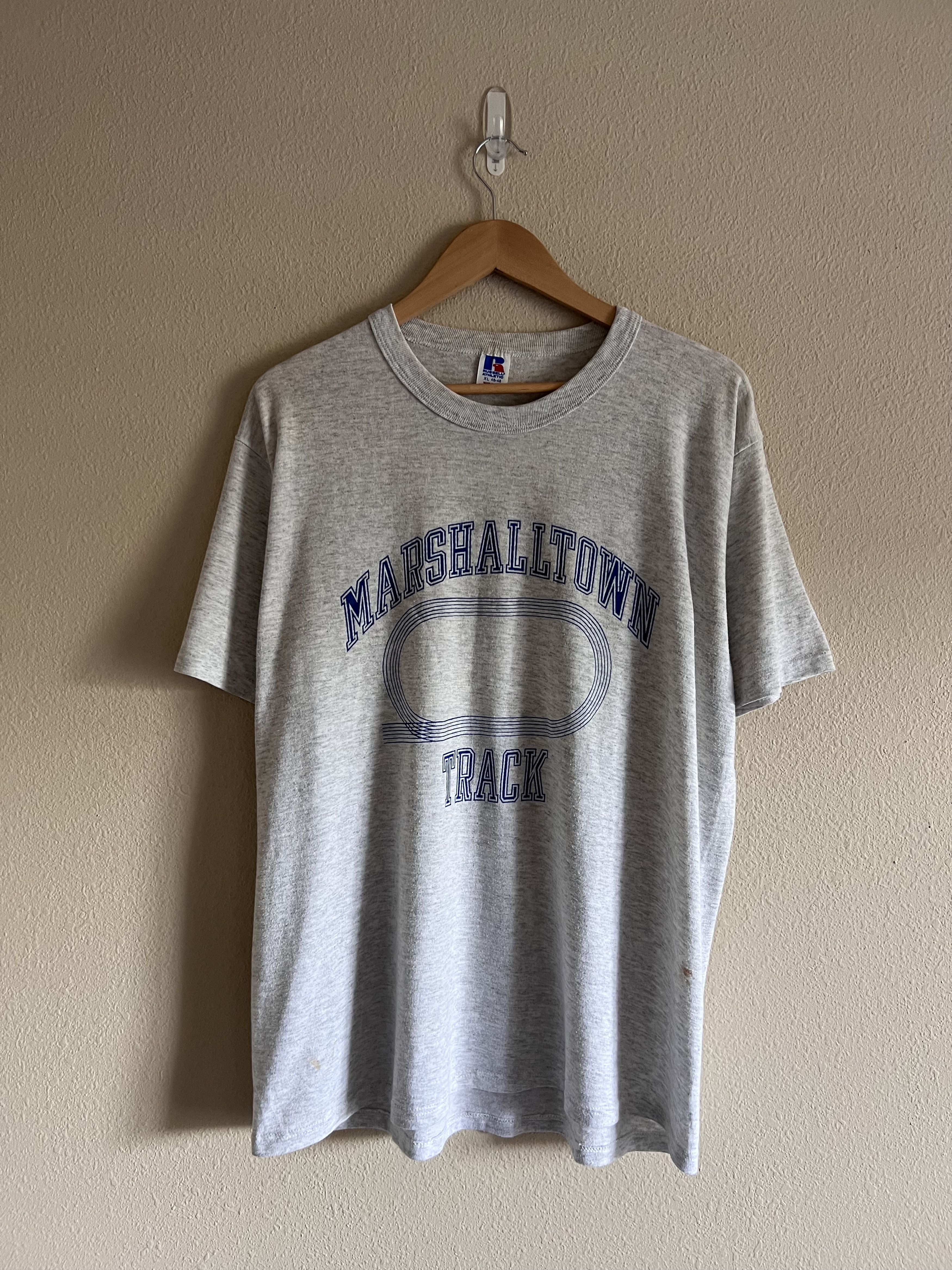 Russell Athletic Vintage 90s Russell Athletic Marshalltown Track Tee Size US XL / EU 56 / 4 - 2 Thumbnail