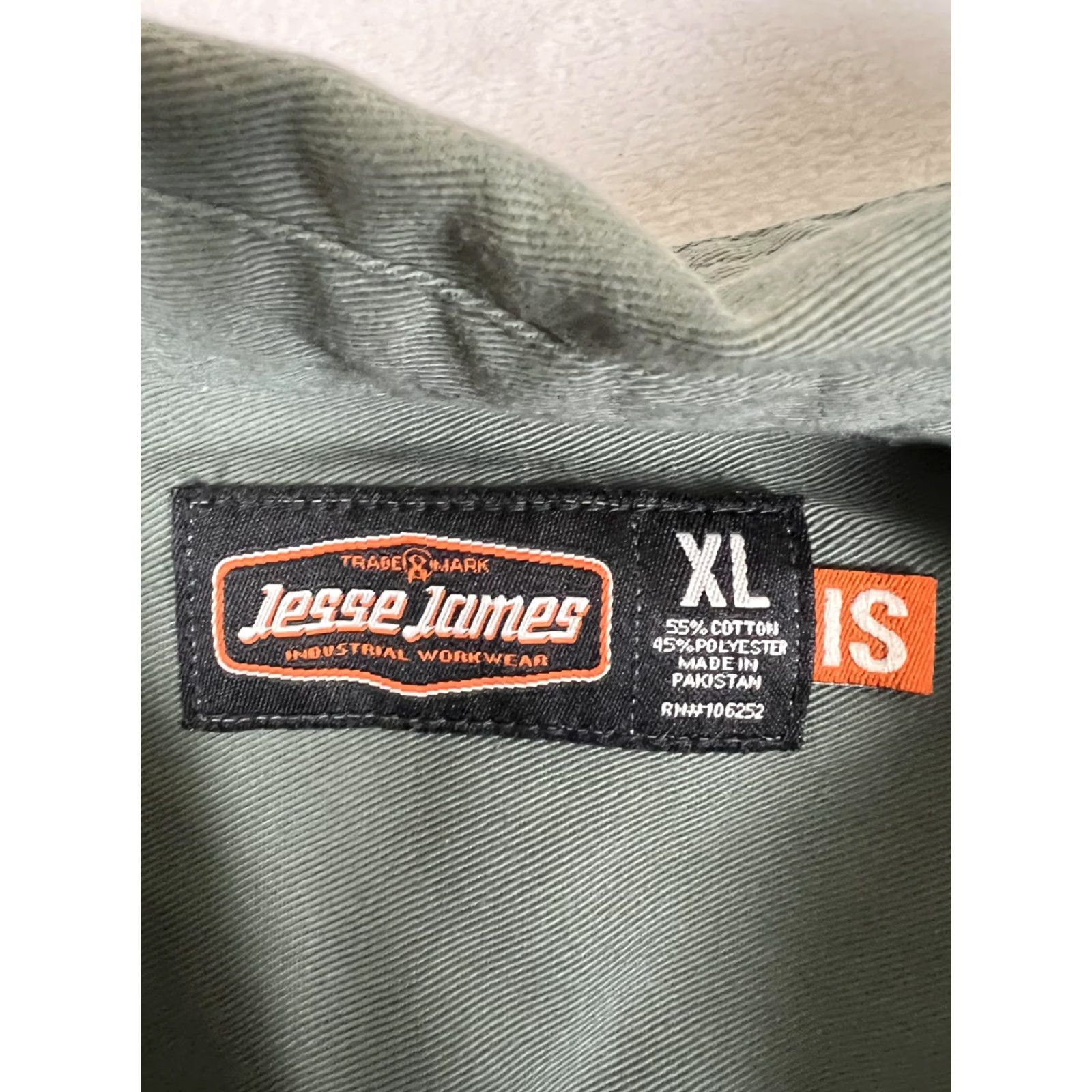 Vintage Jesse James Shirt Mens XL Green Short Sleeve Button Front Workwear Casual Size US XL / EU 56 / 4 - 2 Thumbnail