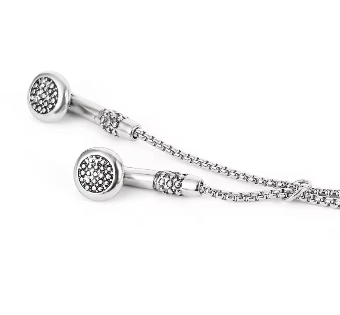 Handmade Headphones Earbuds Pendant Nevklace Size ONE SIZE - 2 Thumbnail
