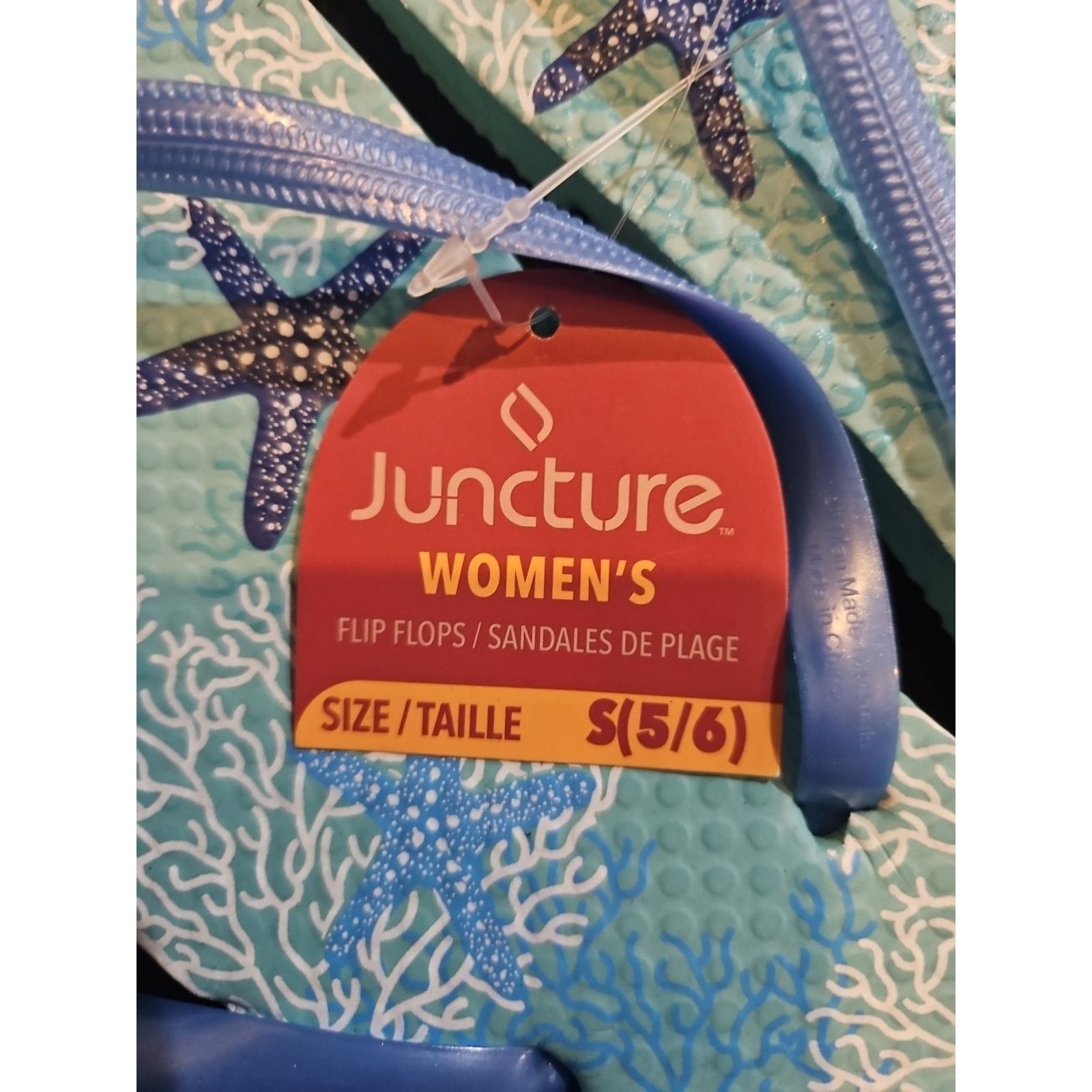Other Women’s Juncture Flip Flops Teal Starfish Size Small (5/6) Size US 5.5 / IT 35.5 - 3 Thumbnail