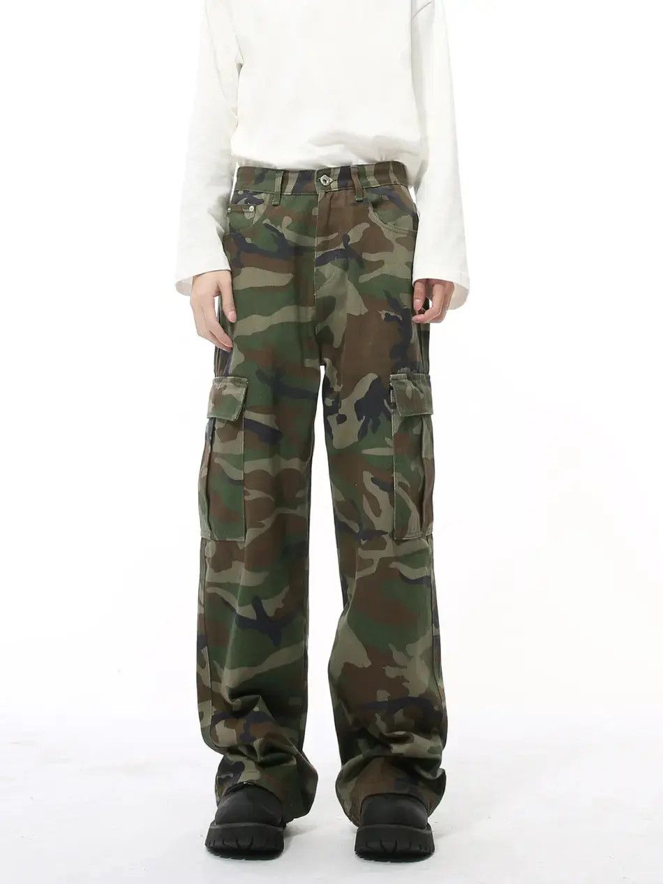 Japanese Brand Retro camouflage loose casual jeans Size US 32 / EU 48 - 6 Thumbnail