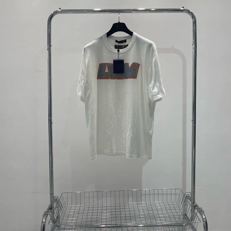 Louis Vuitton Louis Vuitton White Intarsia Knit Tee Size US L / EU 52-54 / 3 - 1 Thumbnail