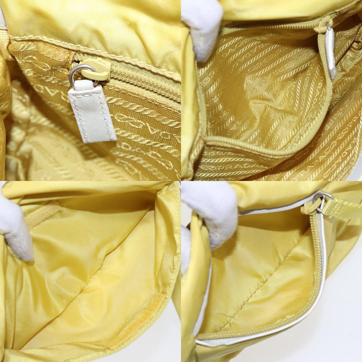 Prada PRADA Shoulder Bag Nylon Yellow Silver Size ONE SIZE - 13 Thumbnail