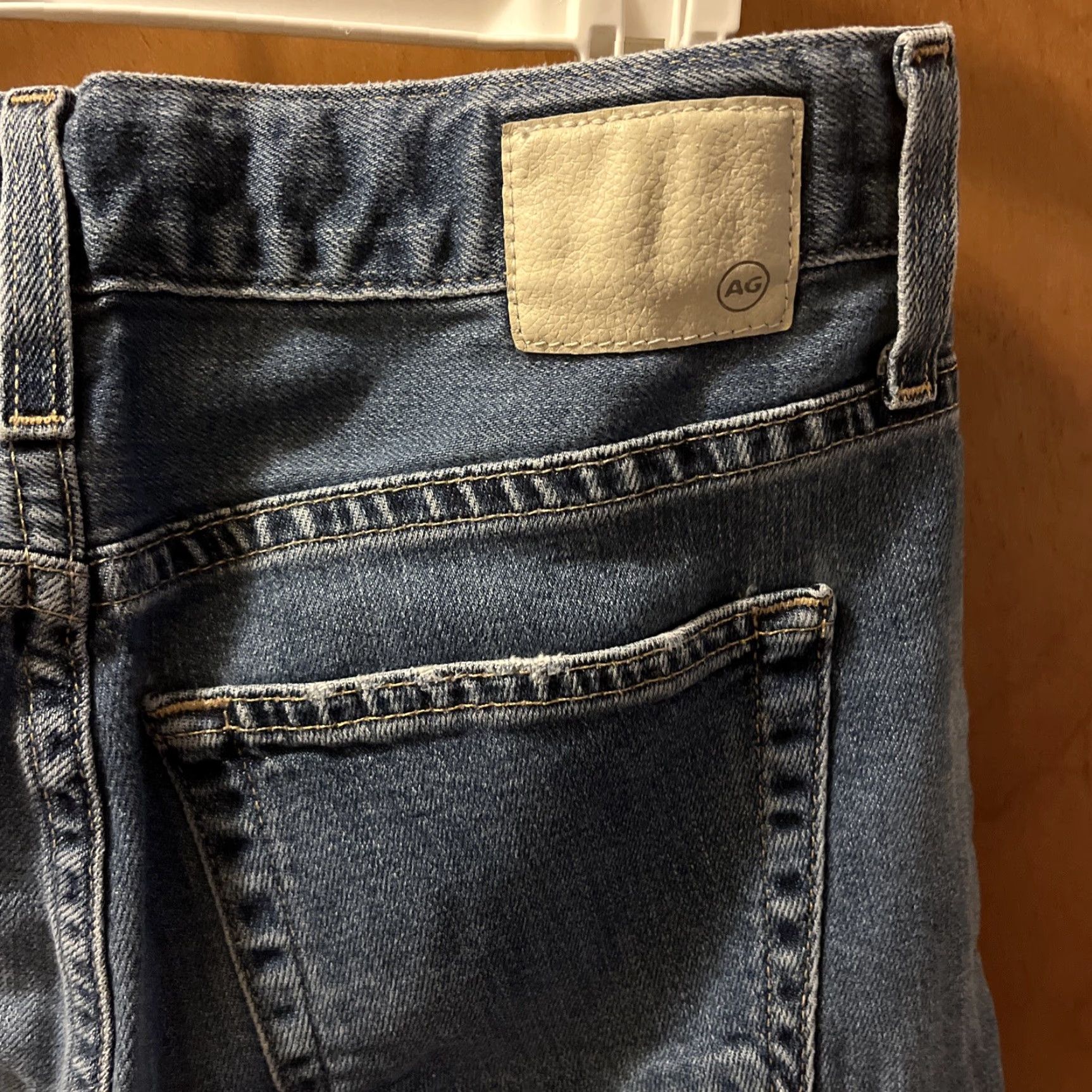 Denime VINTAGE AG Adriano Goldschmied Womens Jeans The Ex Boyfriend Slim Fit Denim 25R Blue Women Slim 25 R Jeans Size 42" / US 20 - 7 Thumbnail