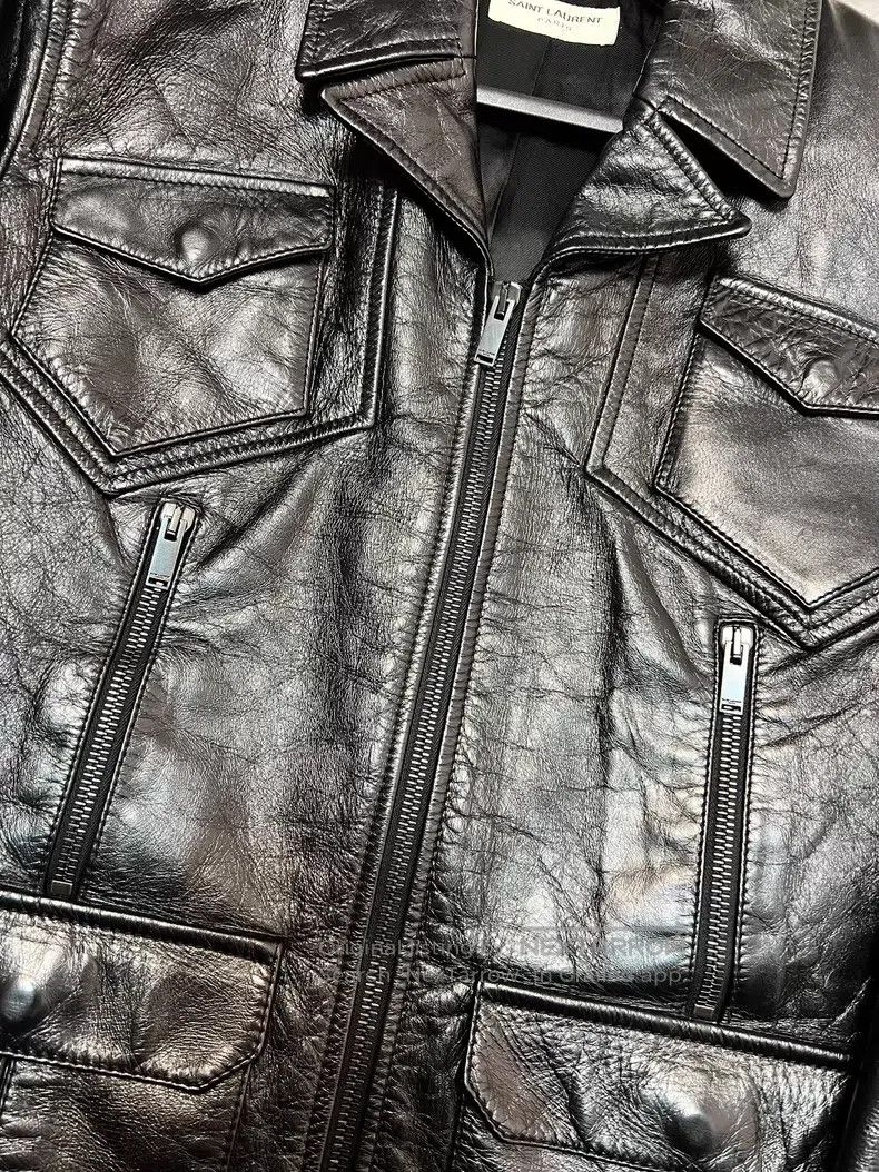 Saint Laurent Paris Saint Laurent Paris Cowhide Double Zipper Four Pocket Leat Size US S / EU 44-46 / 1 - 4 Thumbnail