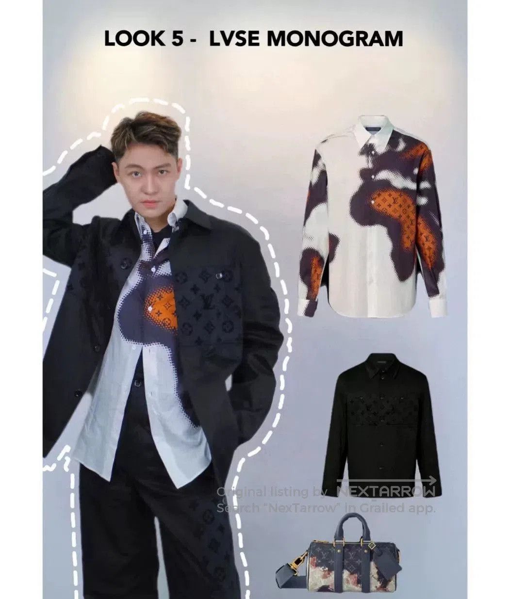 Louis Vuitton Louis Vuitton SS24 Logo Print Long Sleeve Shirt. Size US XL / EU 56 / 4 - 3 Thumbnail