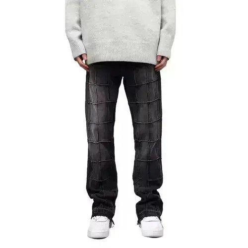 Japanese Brand VIBE Plaid Stacked Denim Jeans Size US 30 / EU 46 - 7 Thumbnail