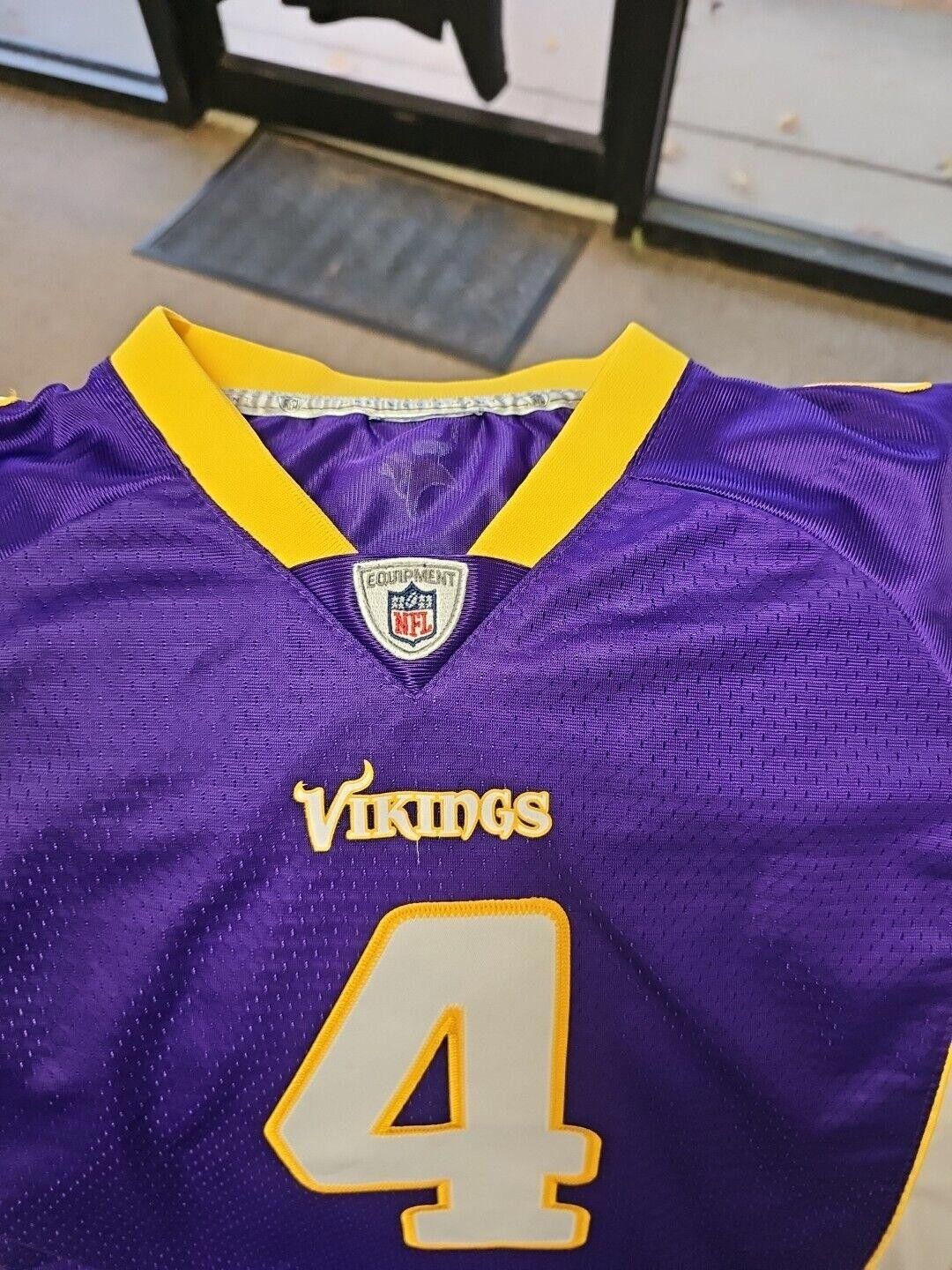 Reebok Brett Favre Vikings Reebok Jersey Youth L 18-20 Purple NFL Size ONE SIZE - 2 Thumbnail