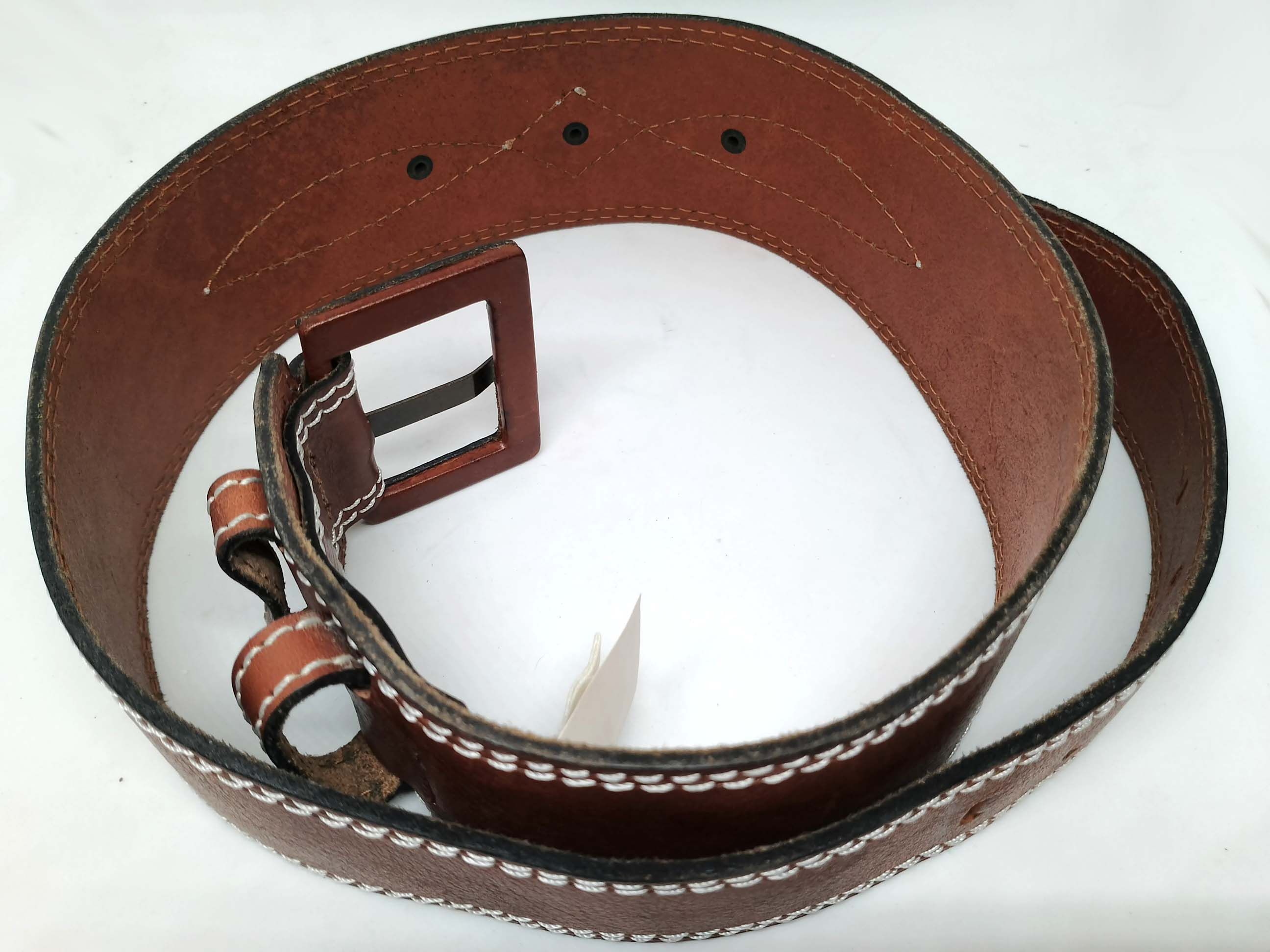 Diesel Diesel Wide Leather Belt – Brown – Size 95/38 – 70 mm Size ONE SIZE - 12 Thumbnail