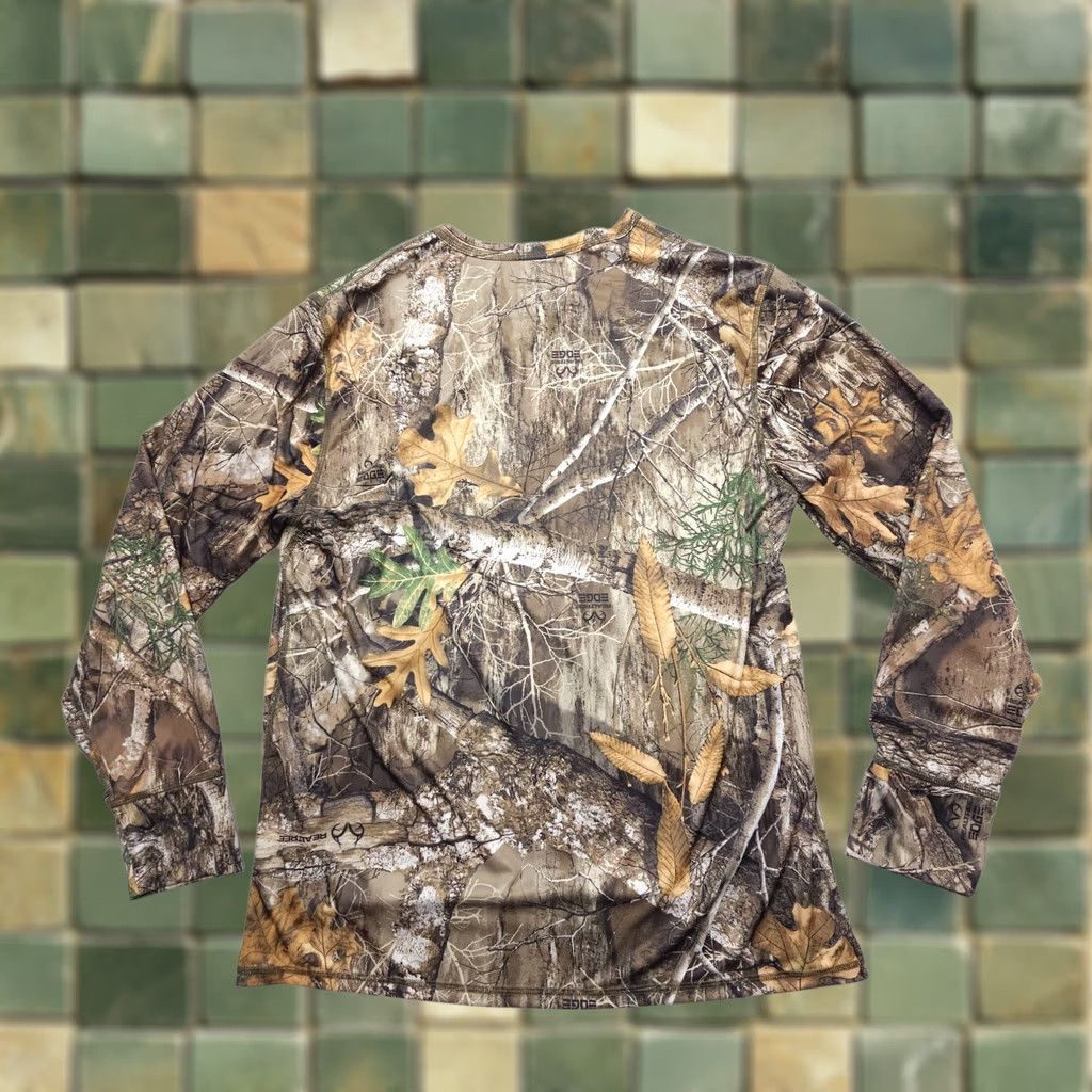 Realtree Realtree Edge Camo Long Sleeve Shirt Mens XL Stretch Wicking Hunting Light Size US XL / EU 56 / 4 - 1 Thumbnail
